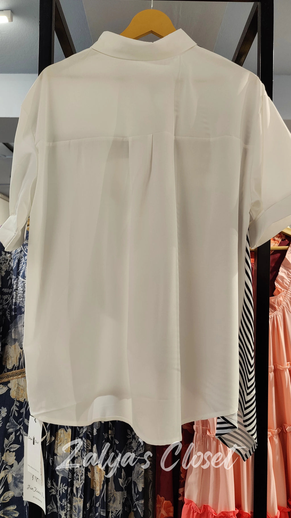 One Side Printed Asymmetrical Imported Shirt image 10