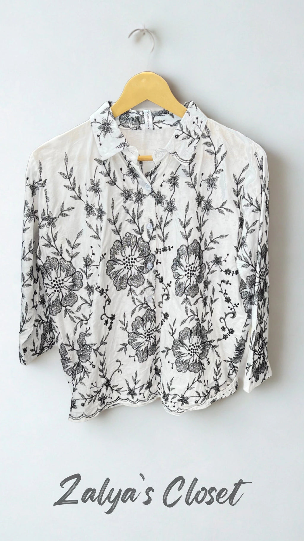 Flower Embroidered Tops image 1