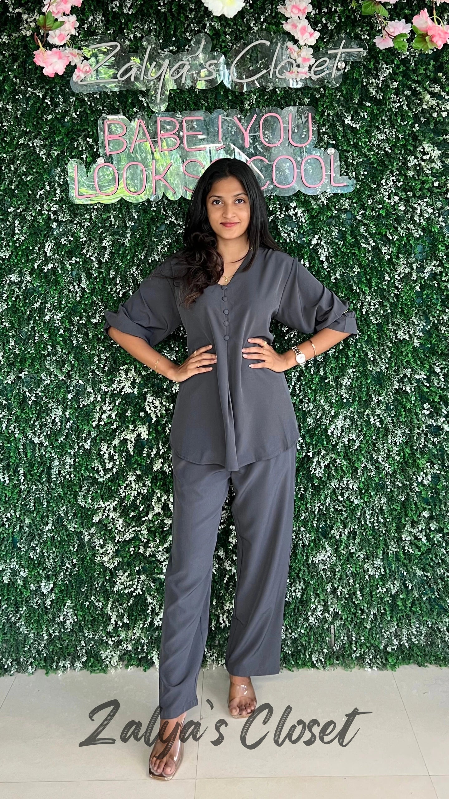 Straight Fit Pant and Solid Top Co-ord Set image 16