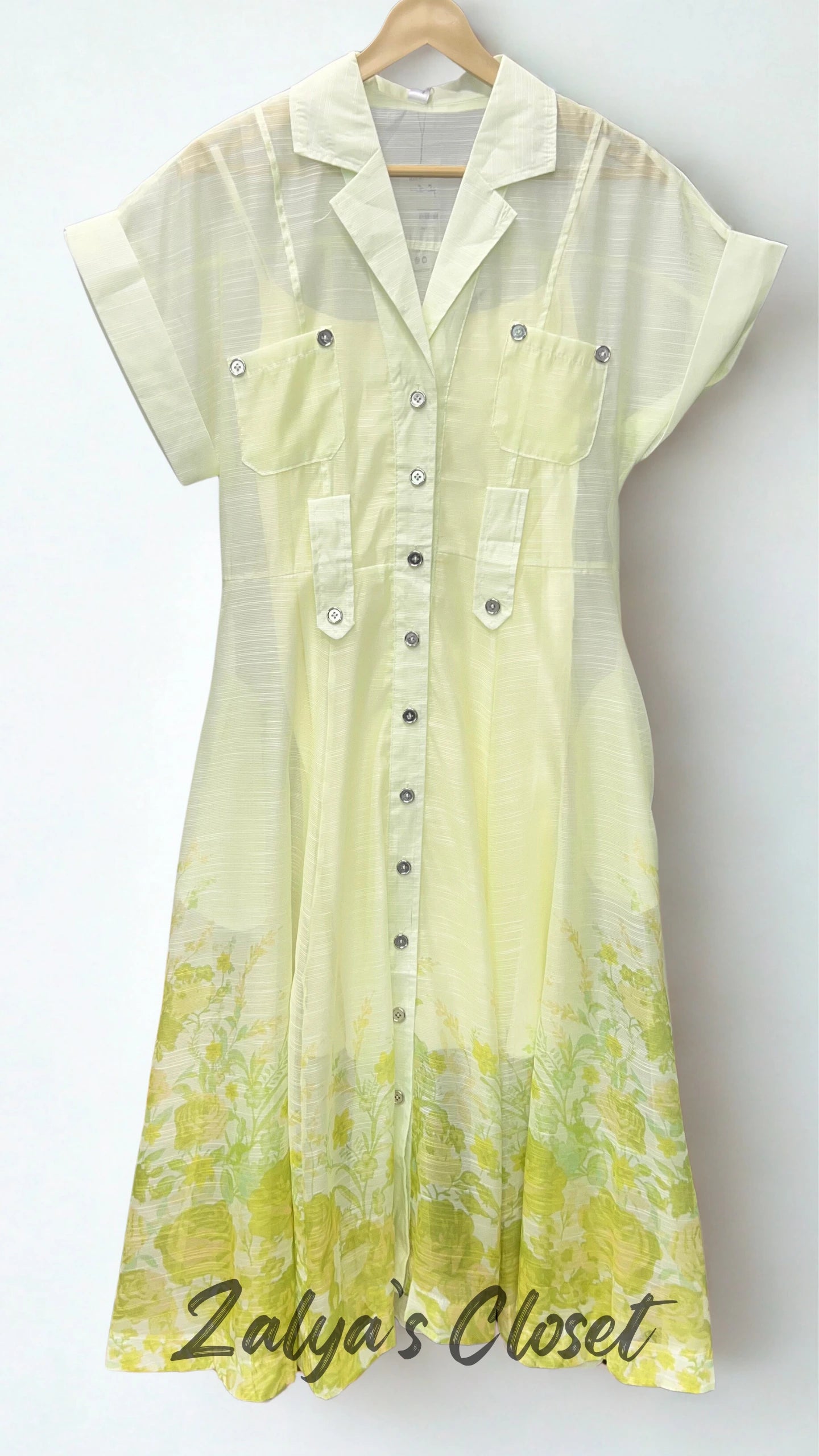 Imported Printed Dress with Inner and Belt image 11