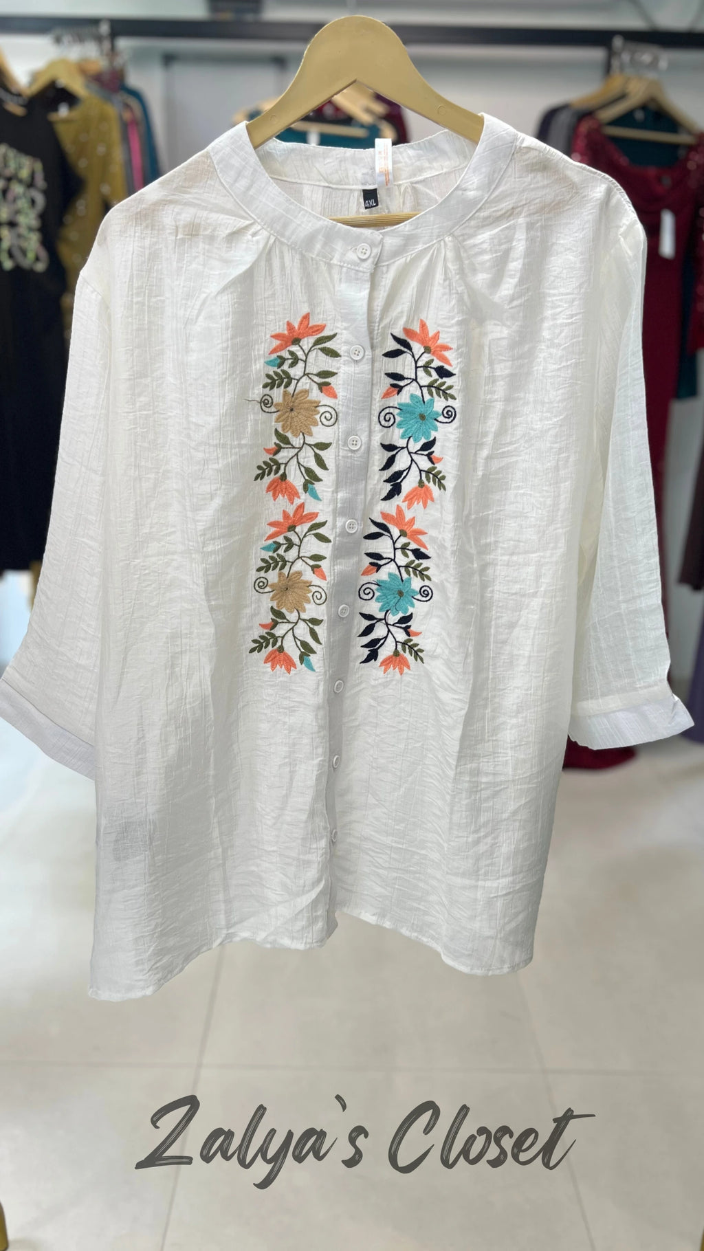 Embroidered Tops Plus Size image 19