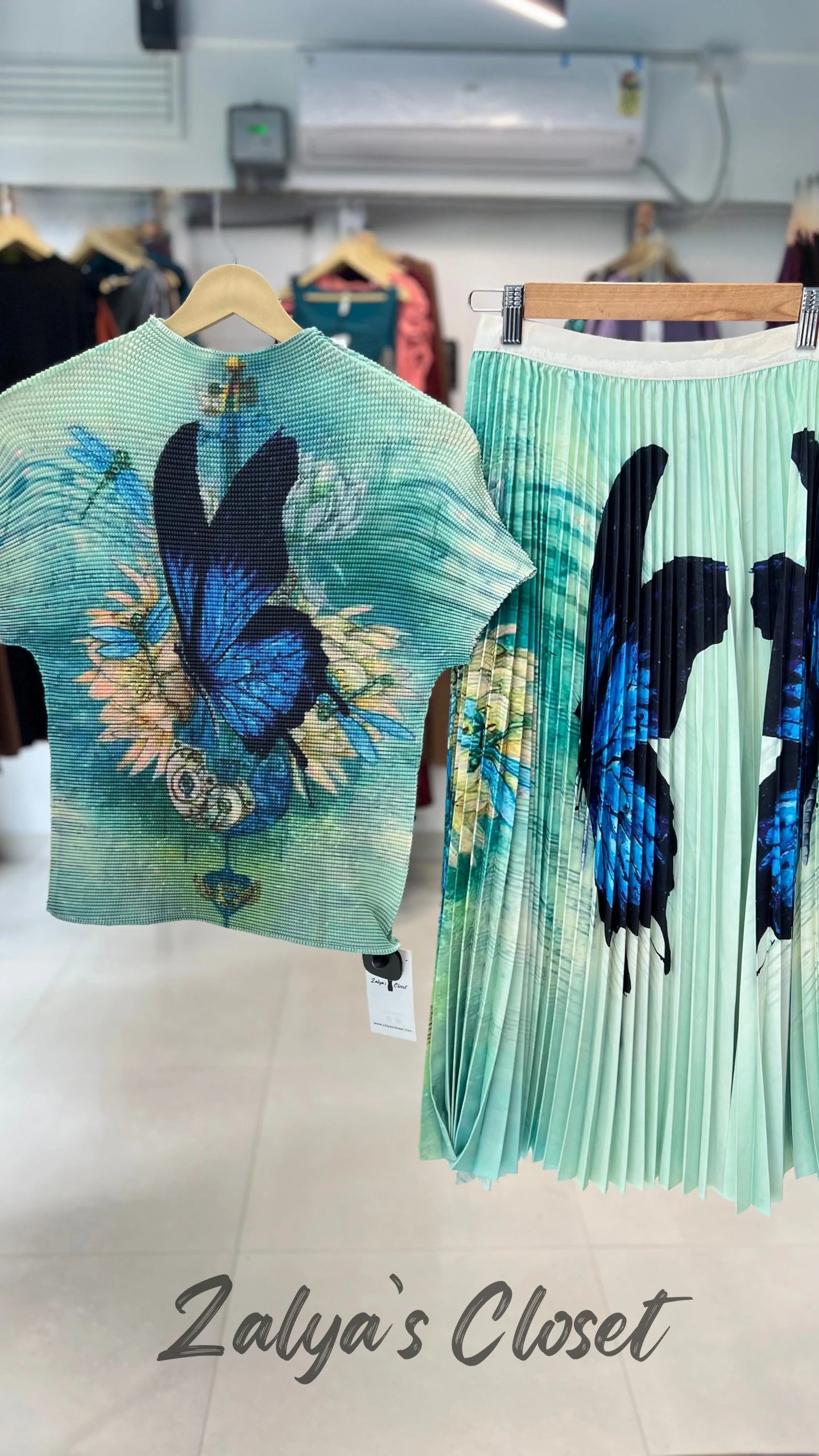 Imported Flower Printed Magic Skirt and Top Set image 0