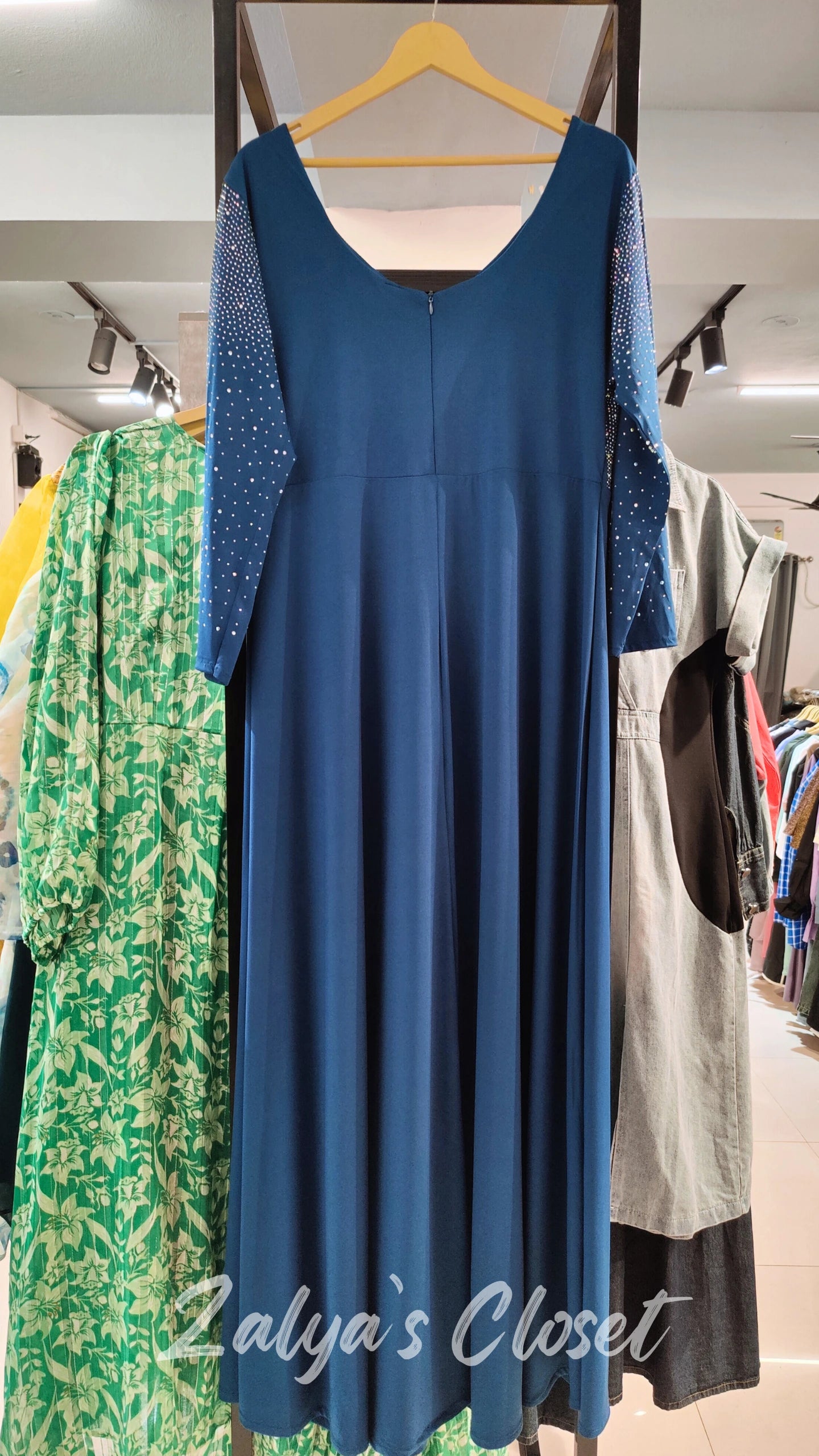 Half Multi Color Stone Work Dress image 3