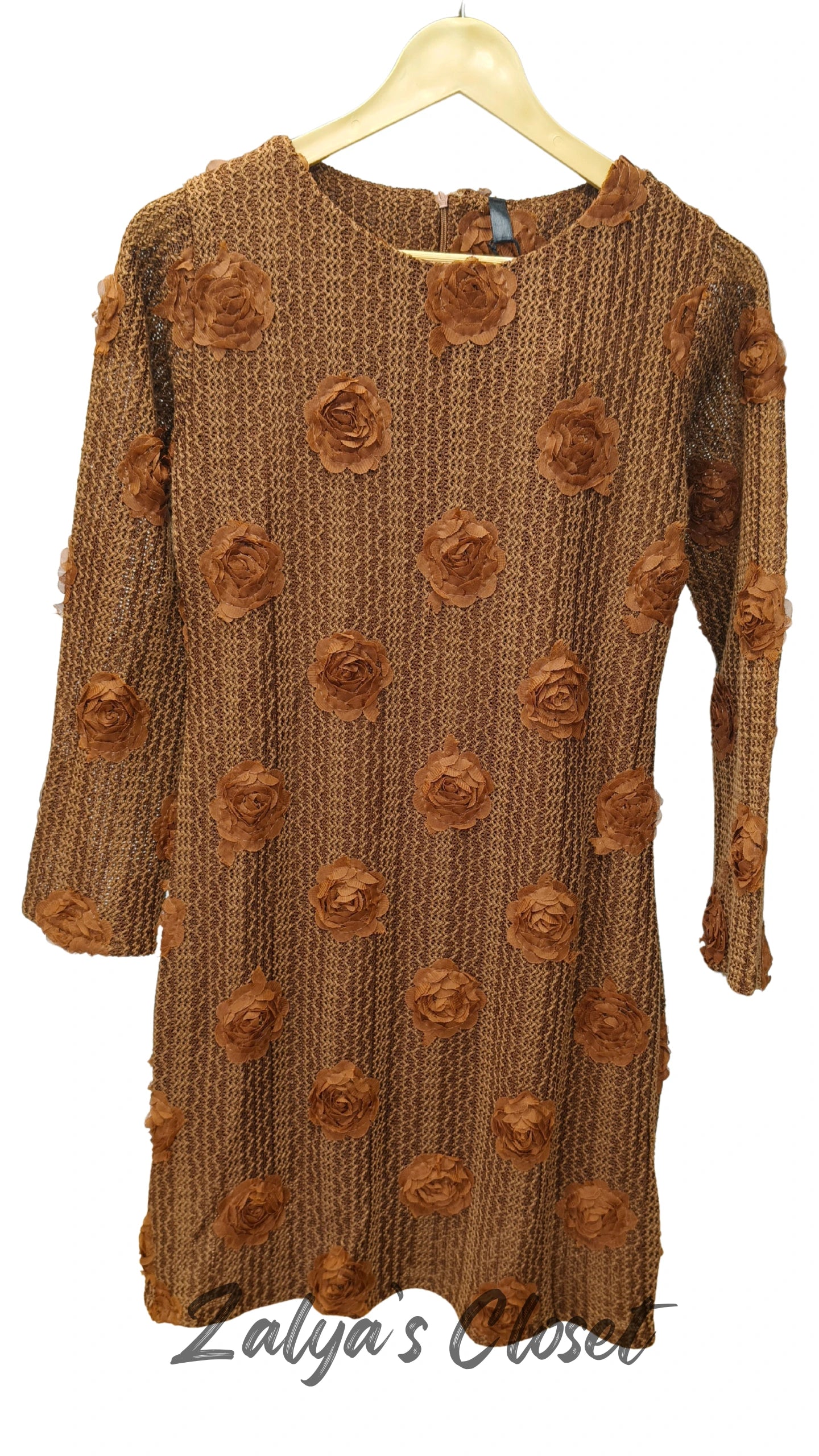 Imported Flower Embossed Dress image 9