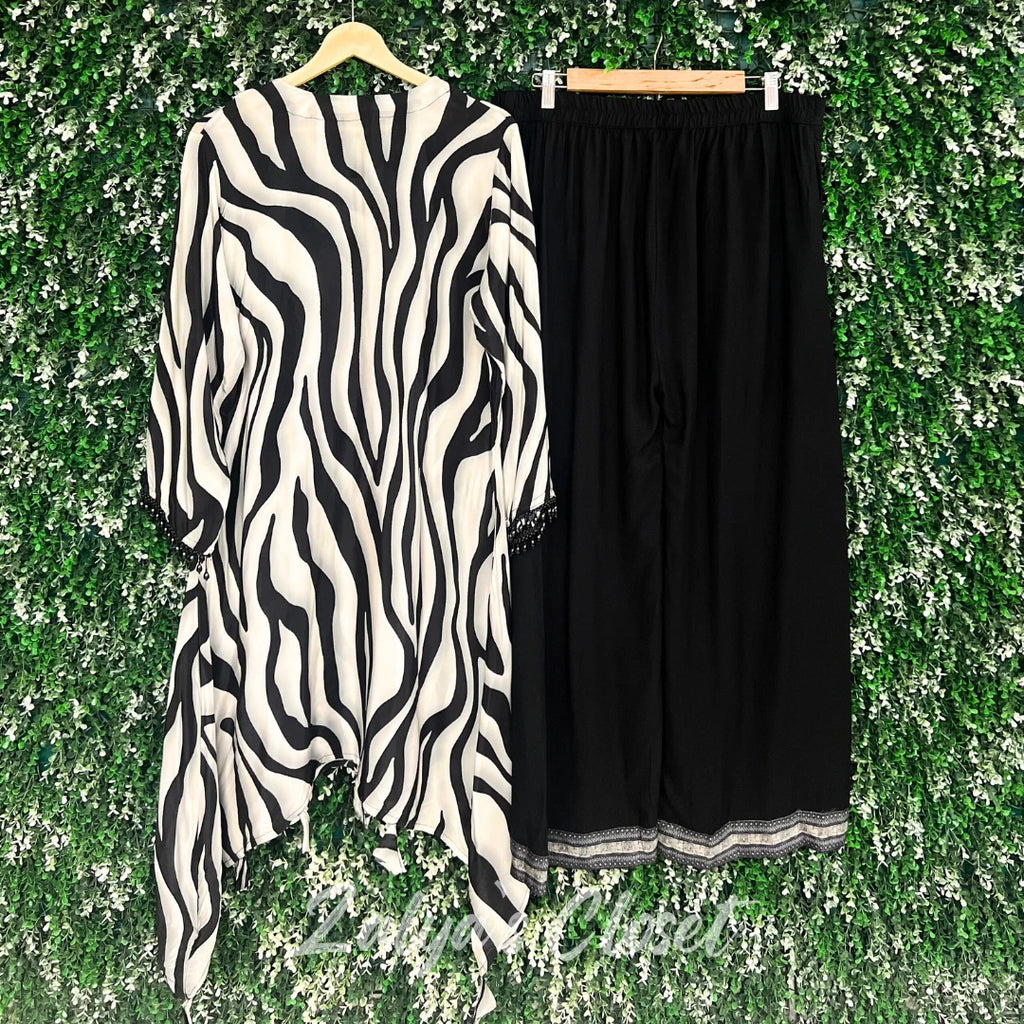 Animal Printed work on neck Co-ord set