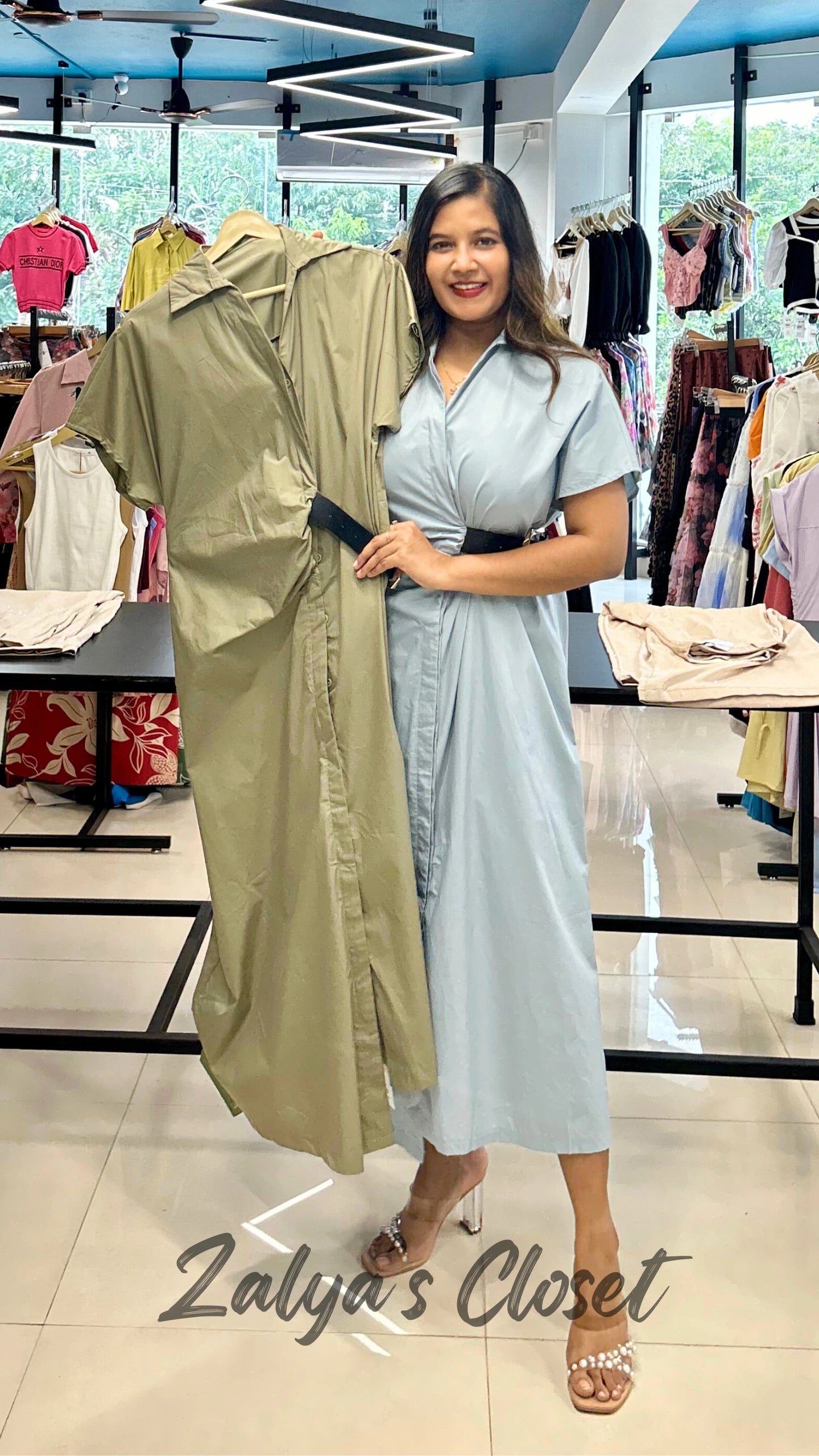 Asymmetrical Cotton Imported Dress