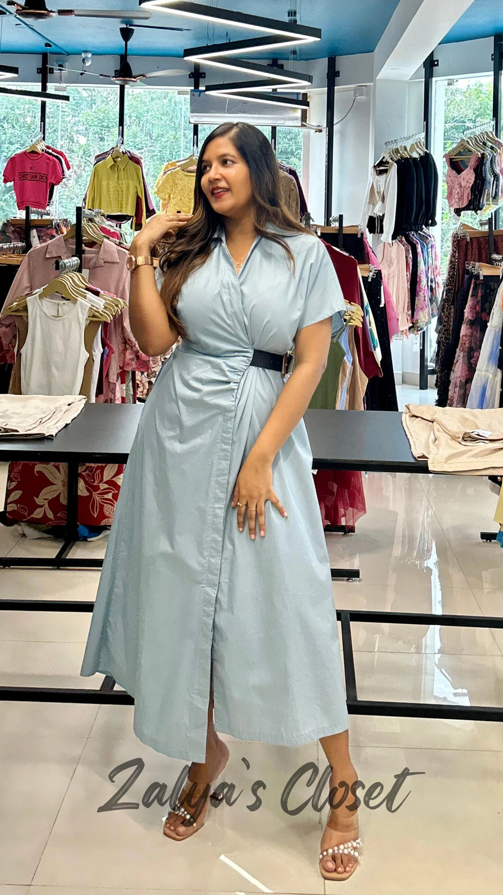 Asymmetrical Cotton Imported Dress