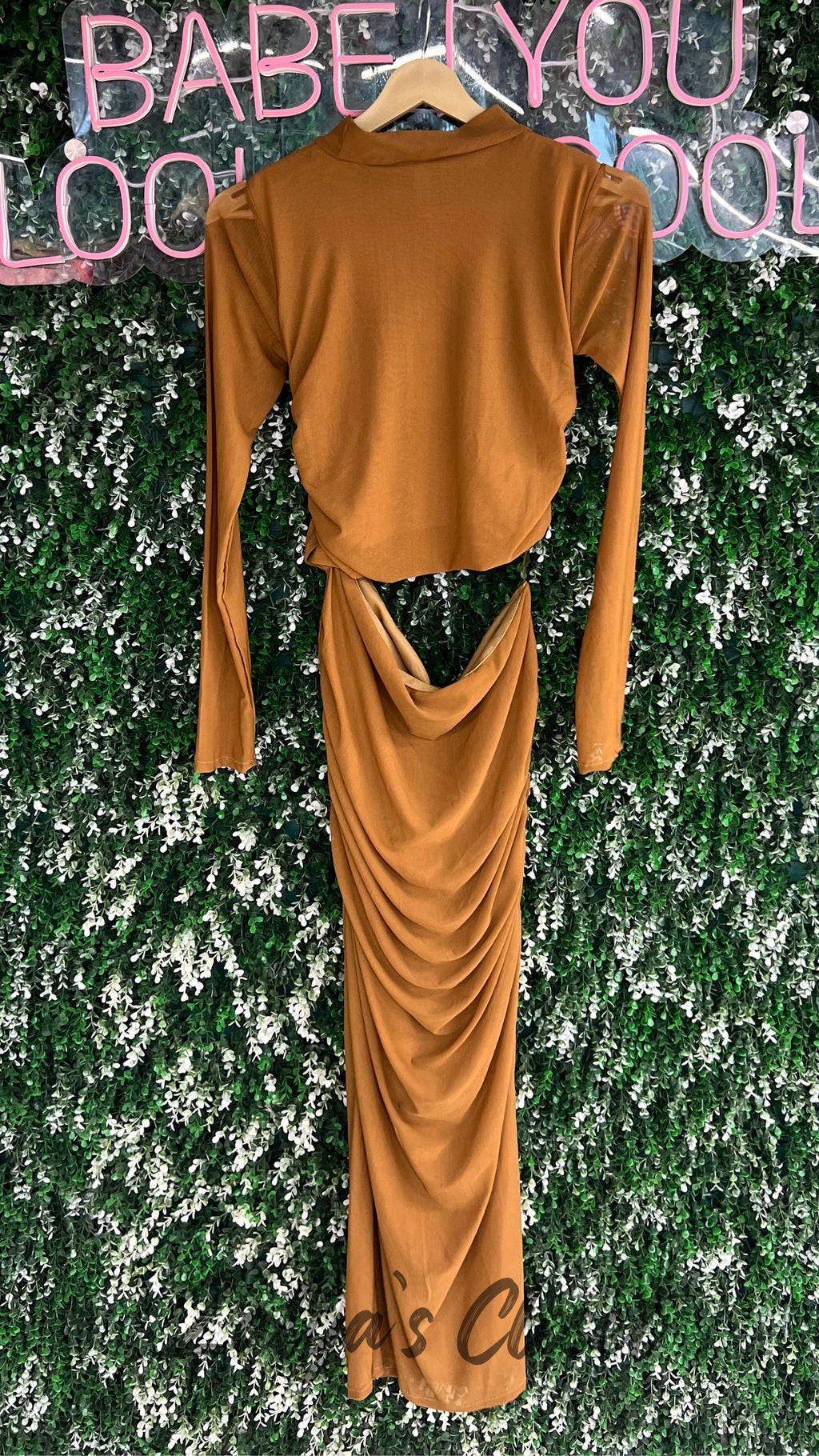 Bodycon Dress with Side Cut