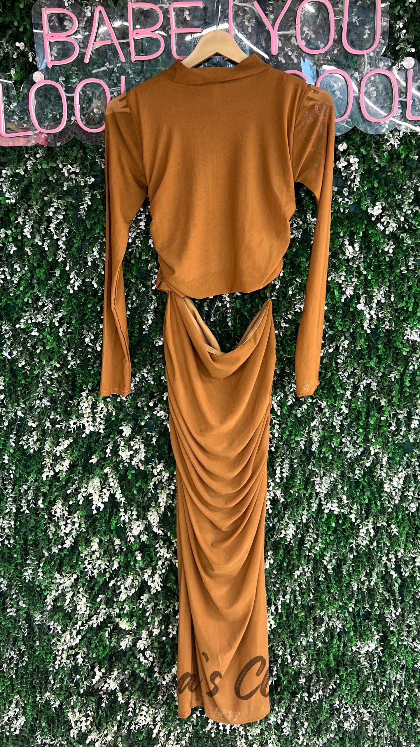 Bodycon Dress with Side Cut