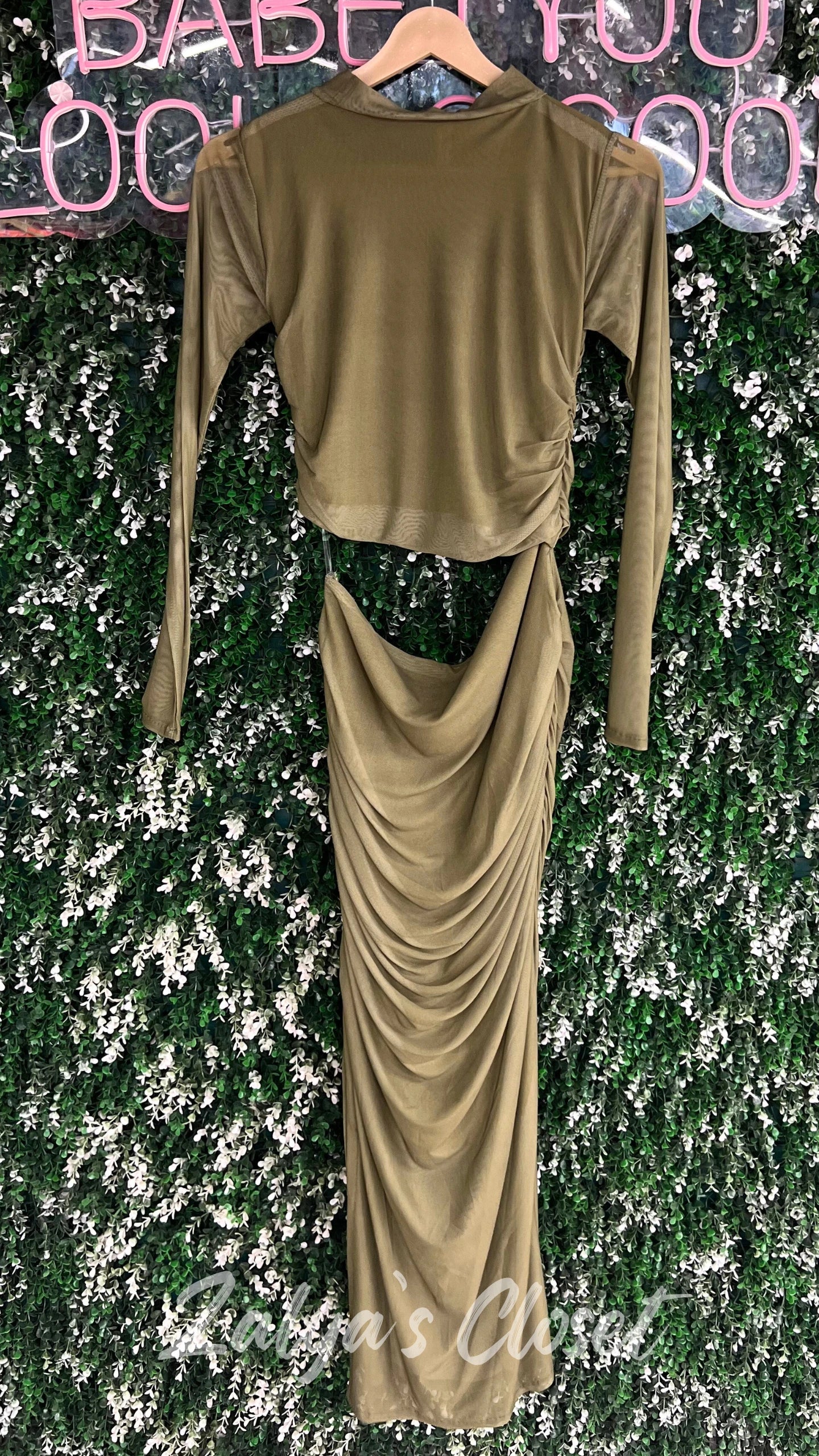 Bodycon Dress with Side Cut