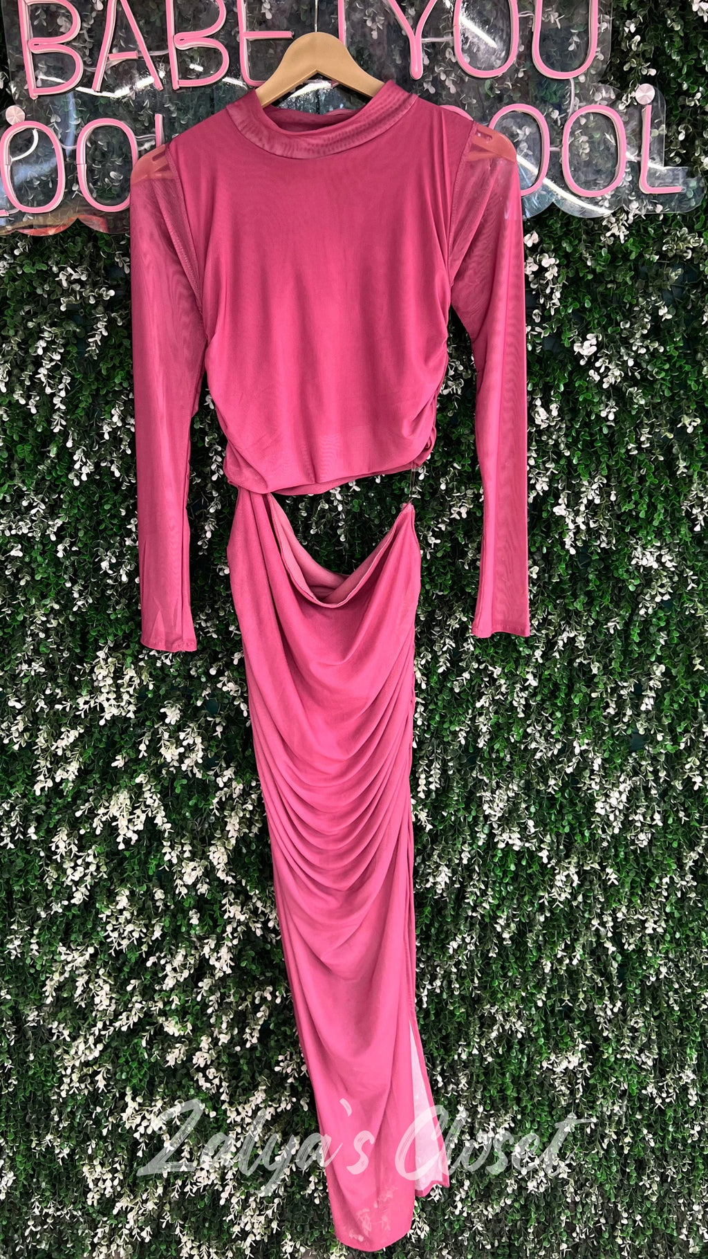 Bodycon Dress with Side Cut