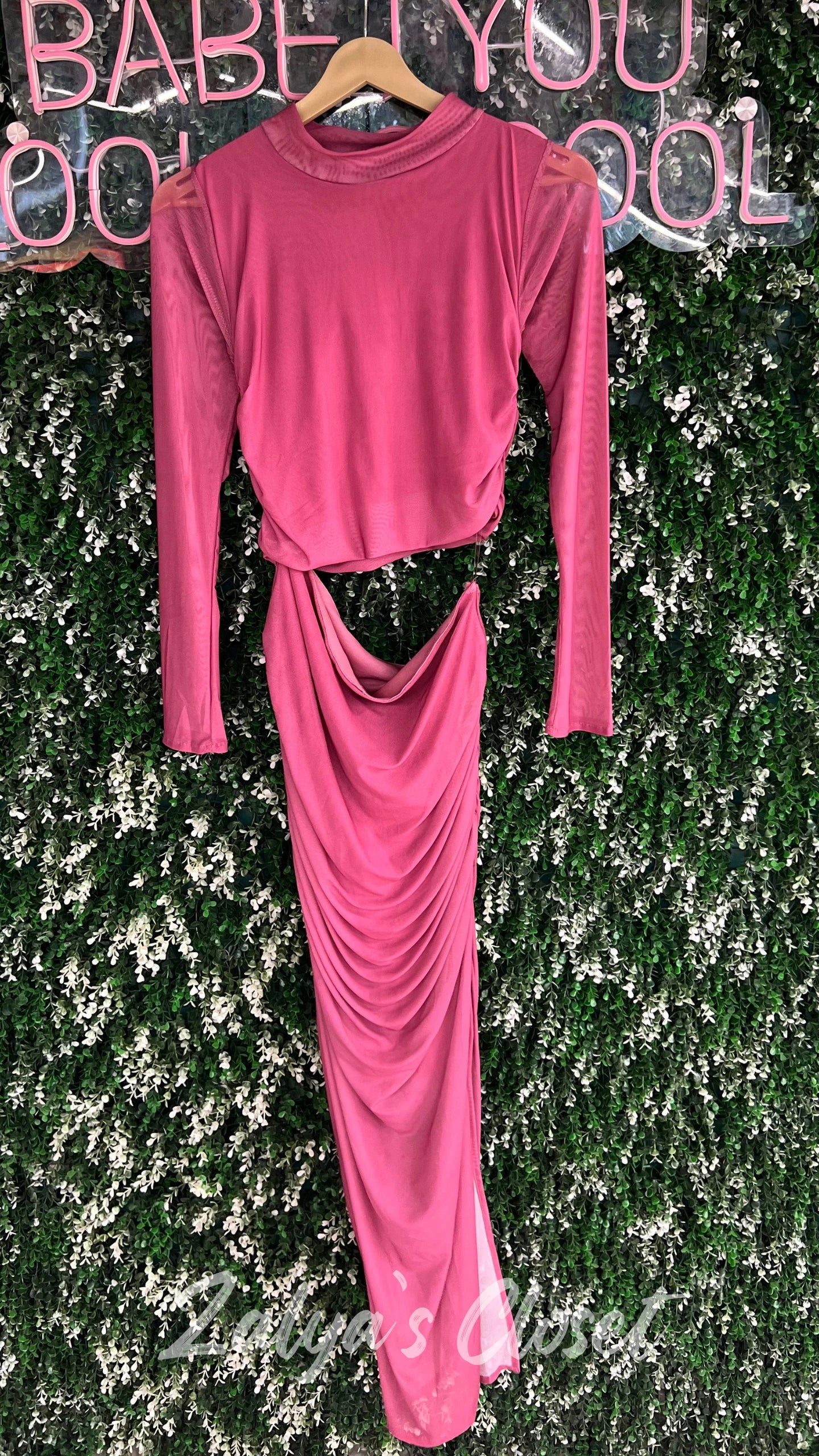 Bodycon Dress with Side Cut