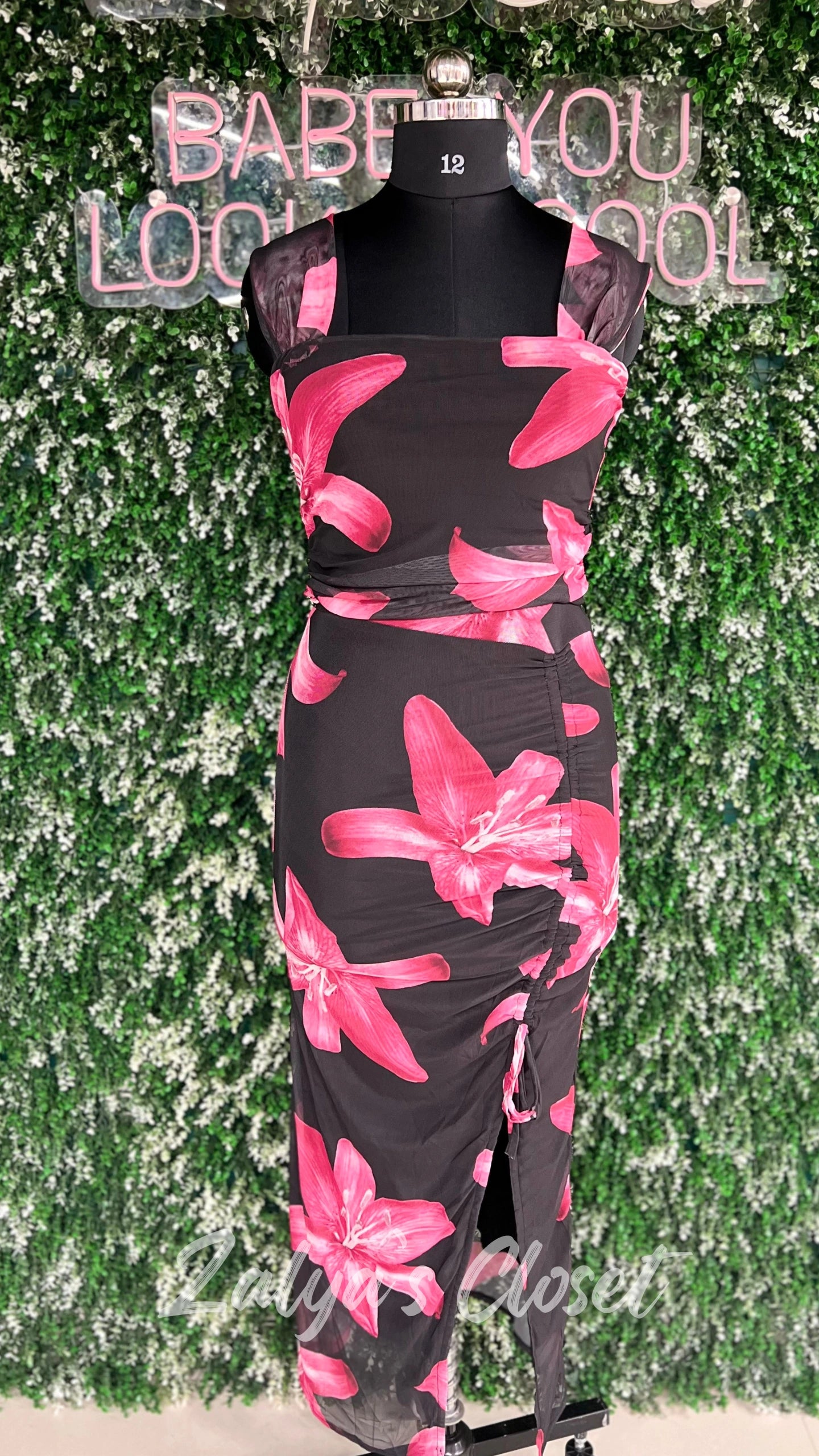 Bodycon Top and Skirt Set Printed