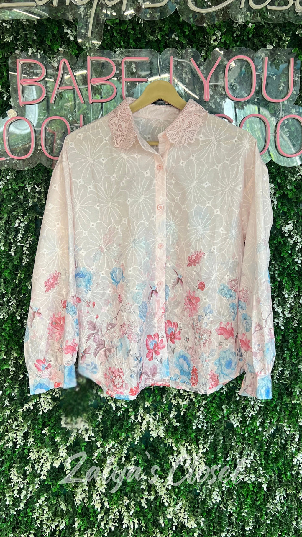 Bottom Printed Embroidered Shirts