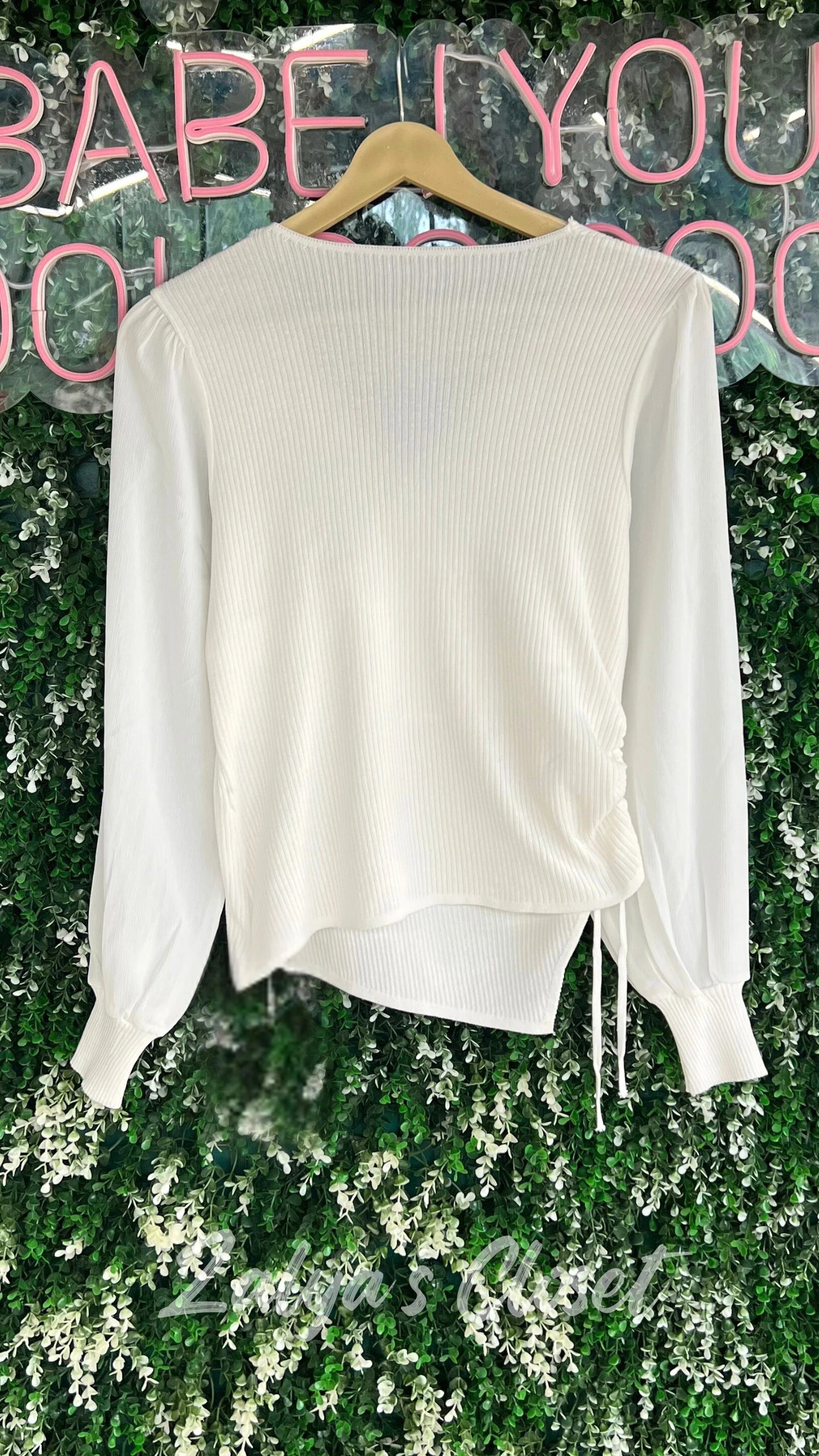 Bow Design Black and White Imported Tops