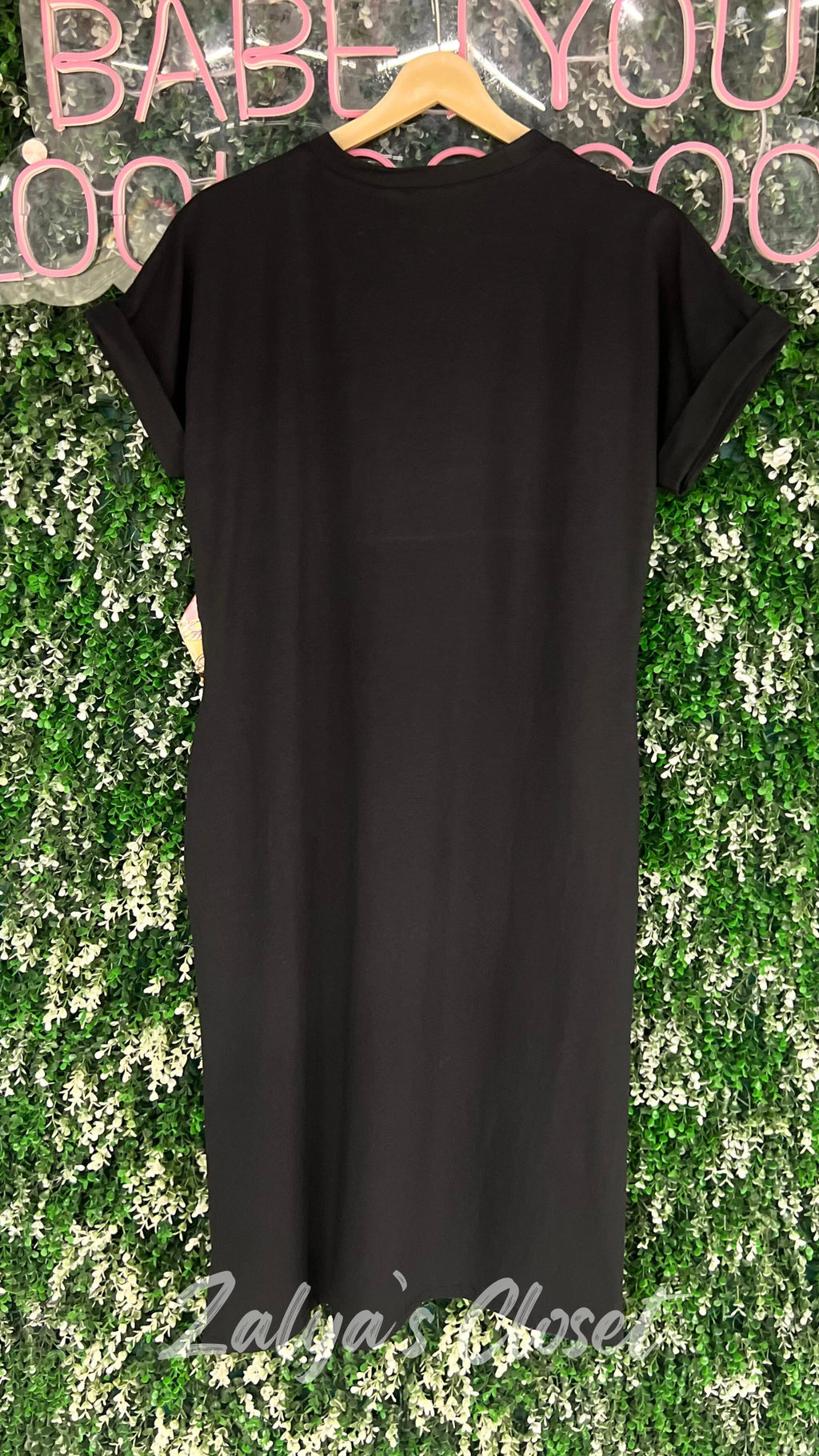 Denim dress with scarf design