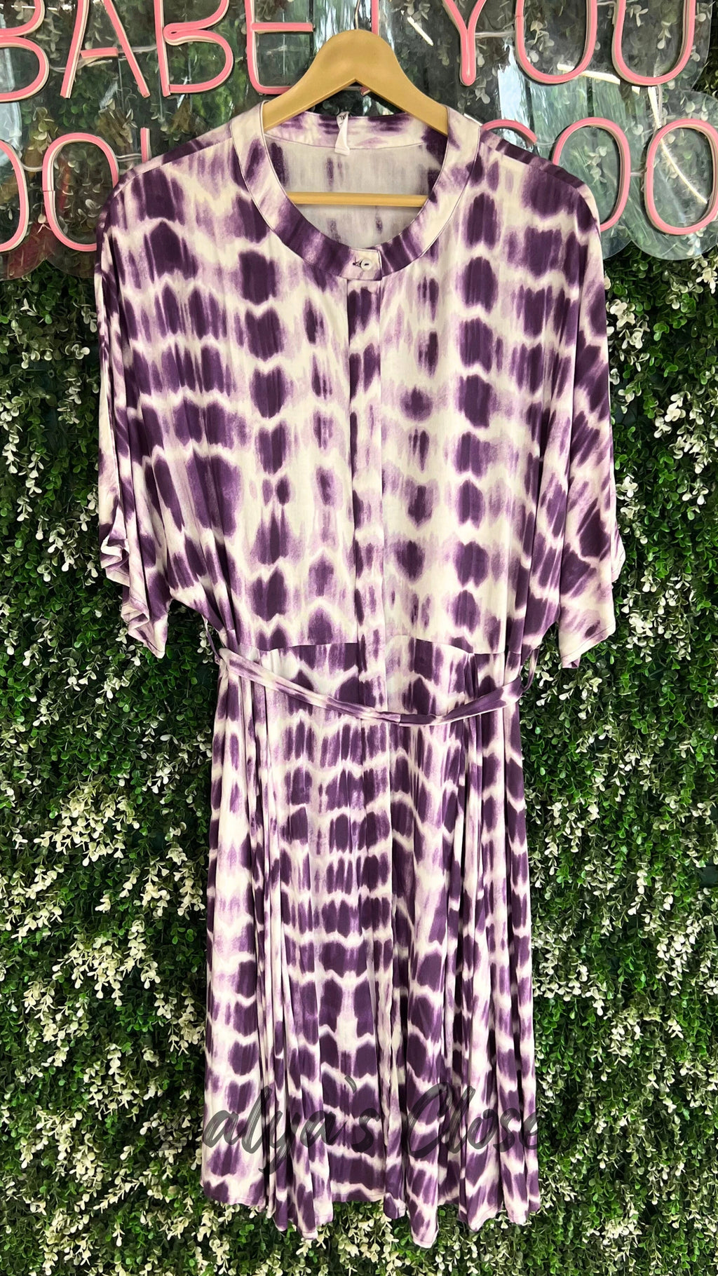 Tie and Dye Button Down Dress