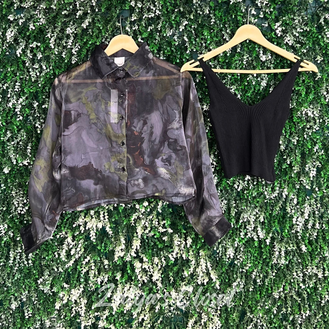 Floral Full Sleeve Tops with Inner