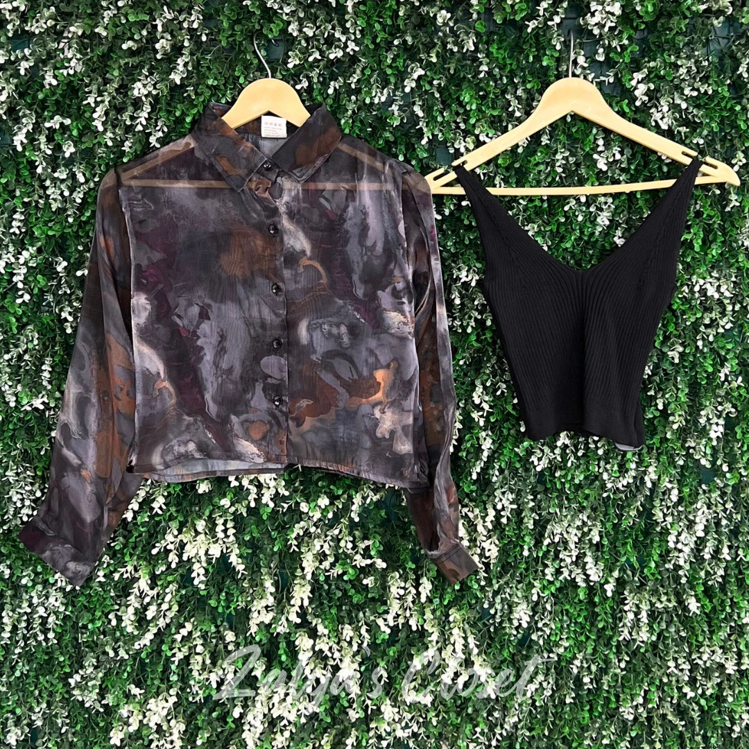 Floral Full Sleeve Tops with Inner