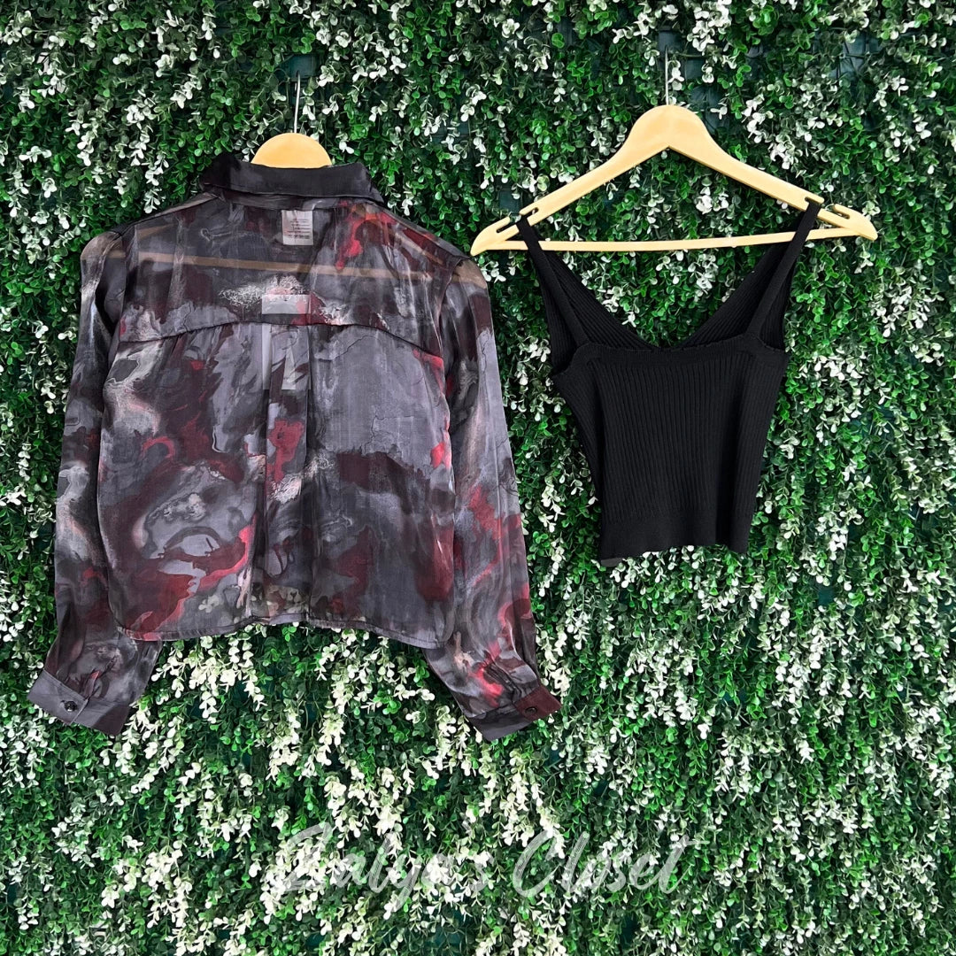 Floral Full Sleeve Tops with Inner