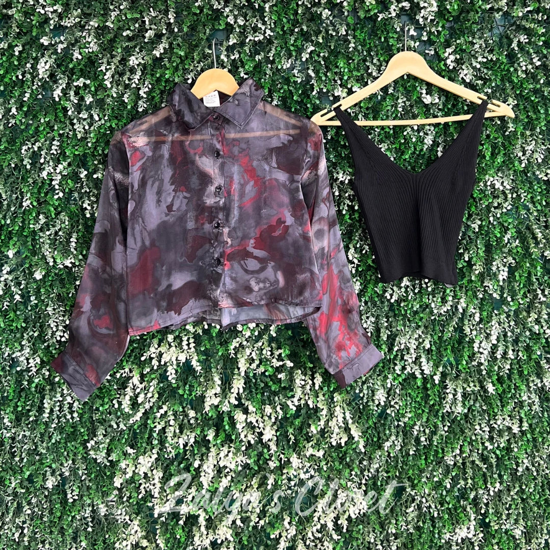 Floral Full Sleeve Tops with Inner