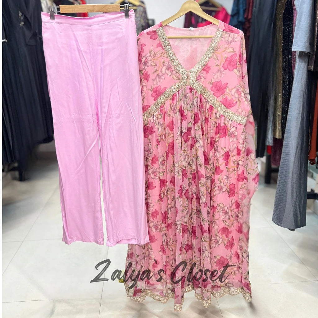 Floral Printed Anarkali Suit