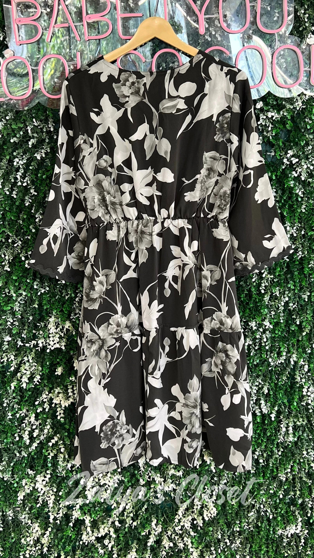 Floral Printed Knee Length Dress