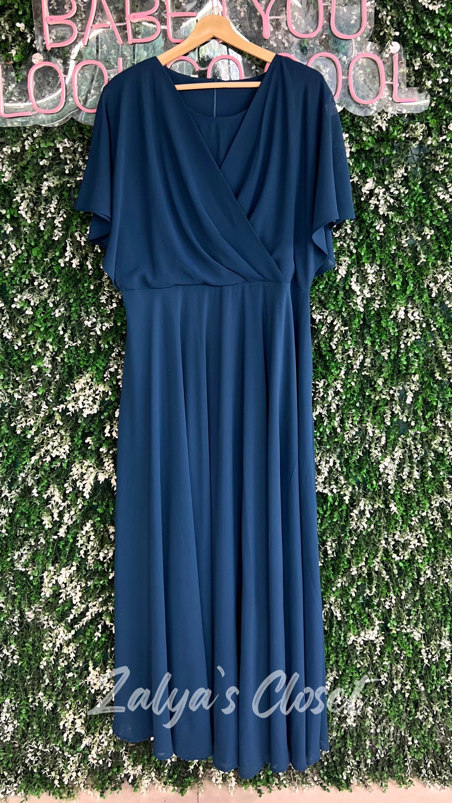 Flutter Sleeves Long Gown