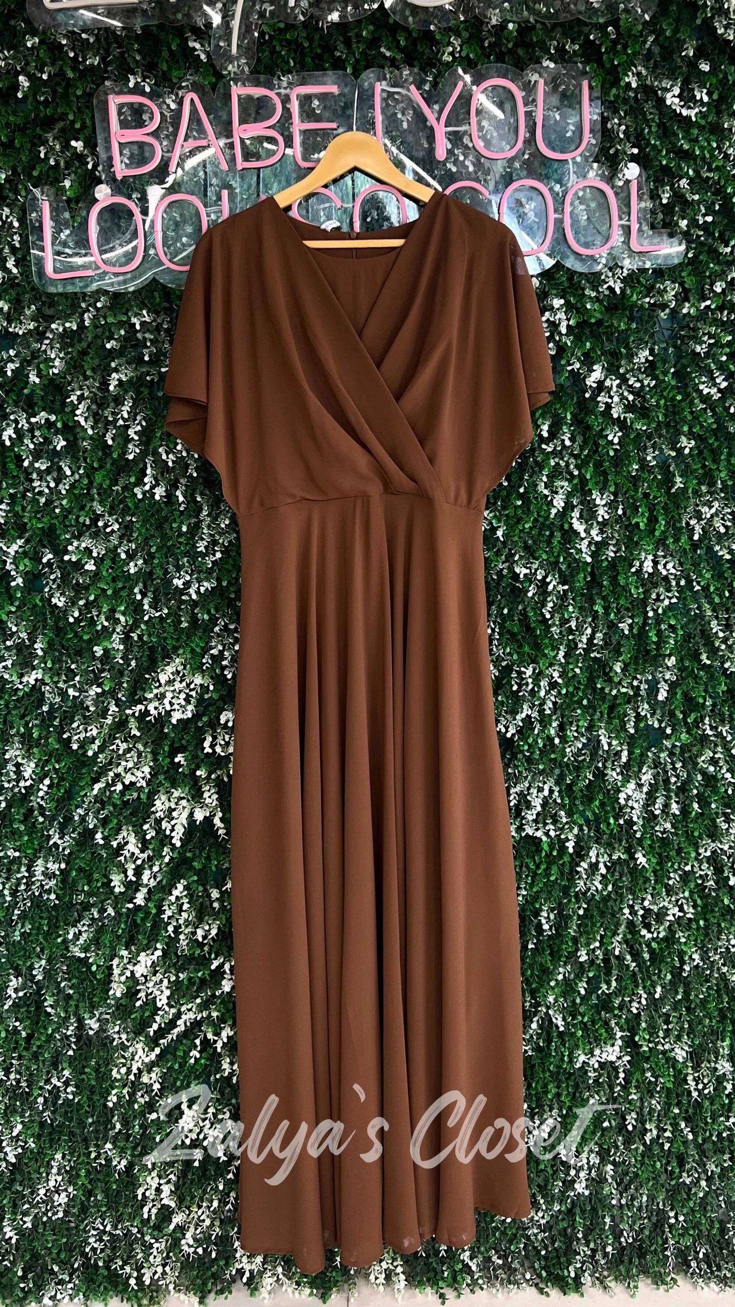 Flutter Sleeves Long Gown