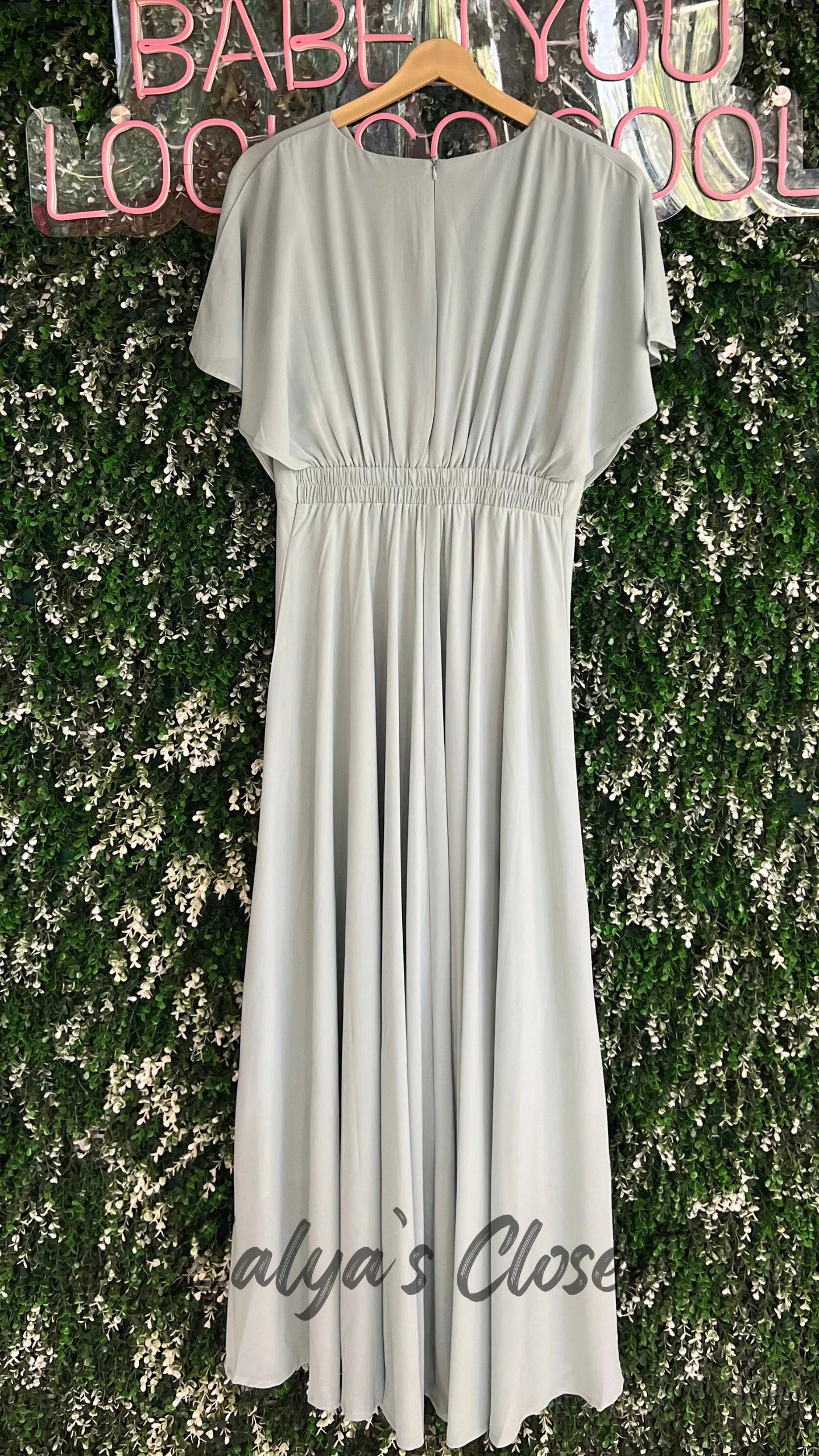 Flutter Sleeves Long Gown