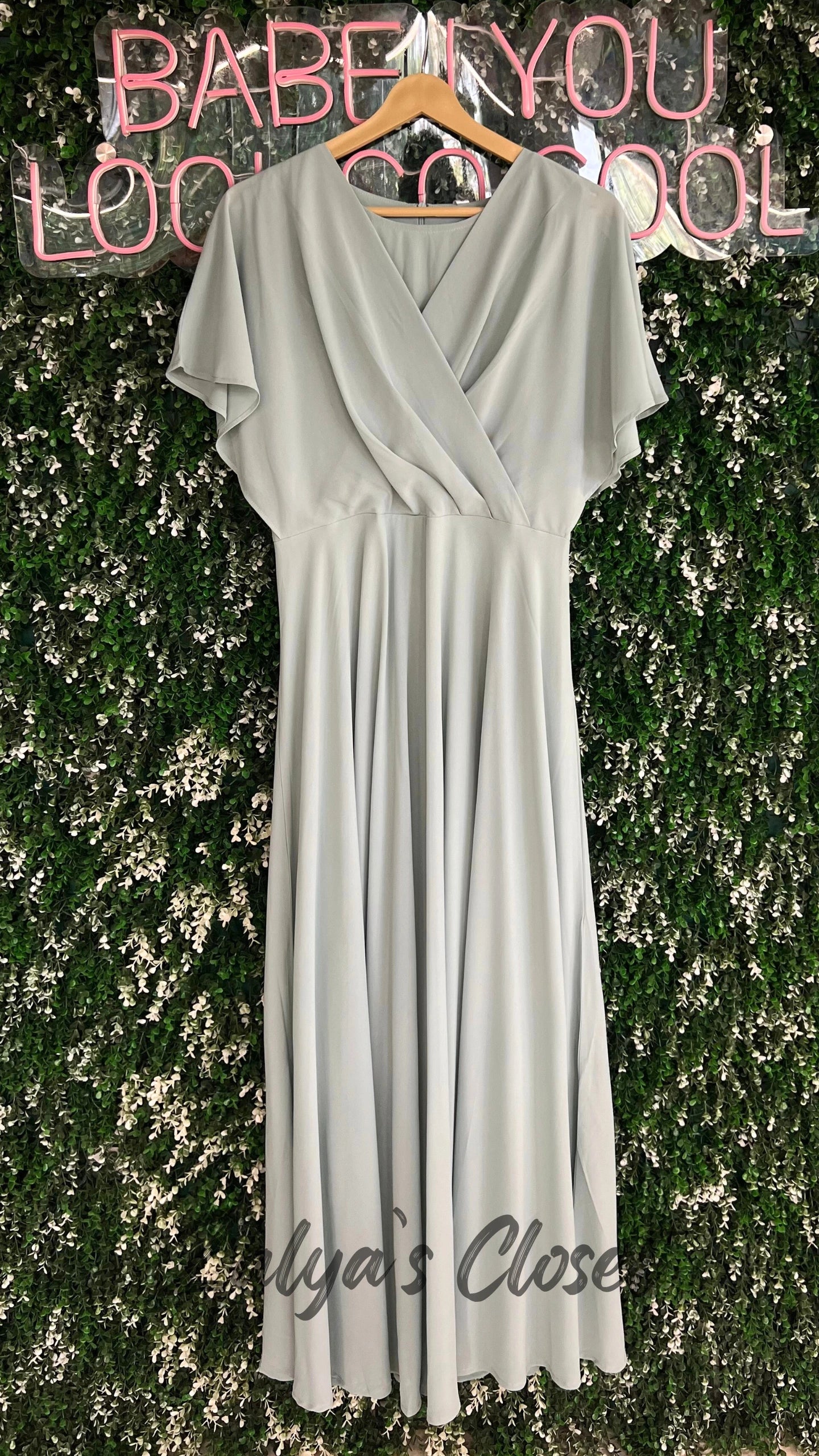 Flutter Sleeves Long Gown