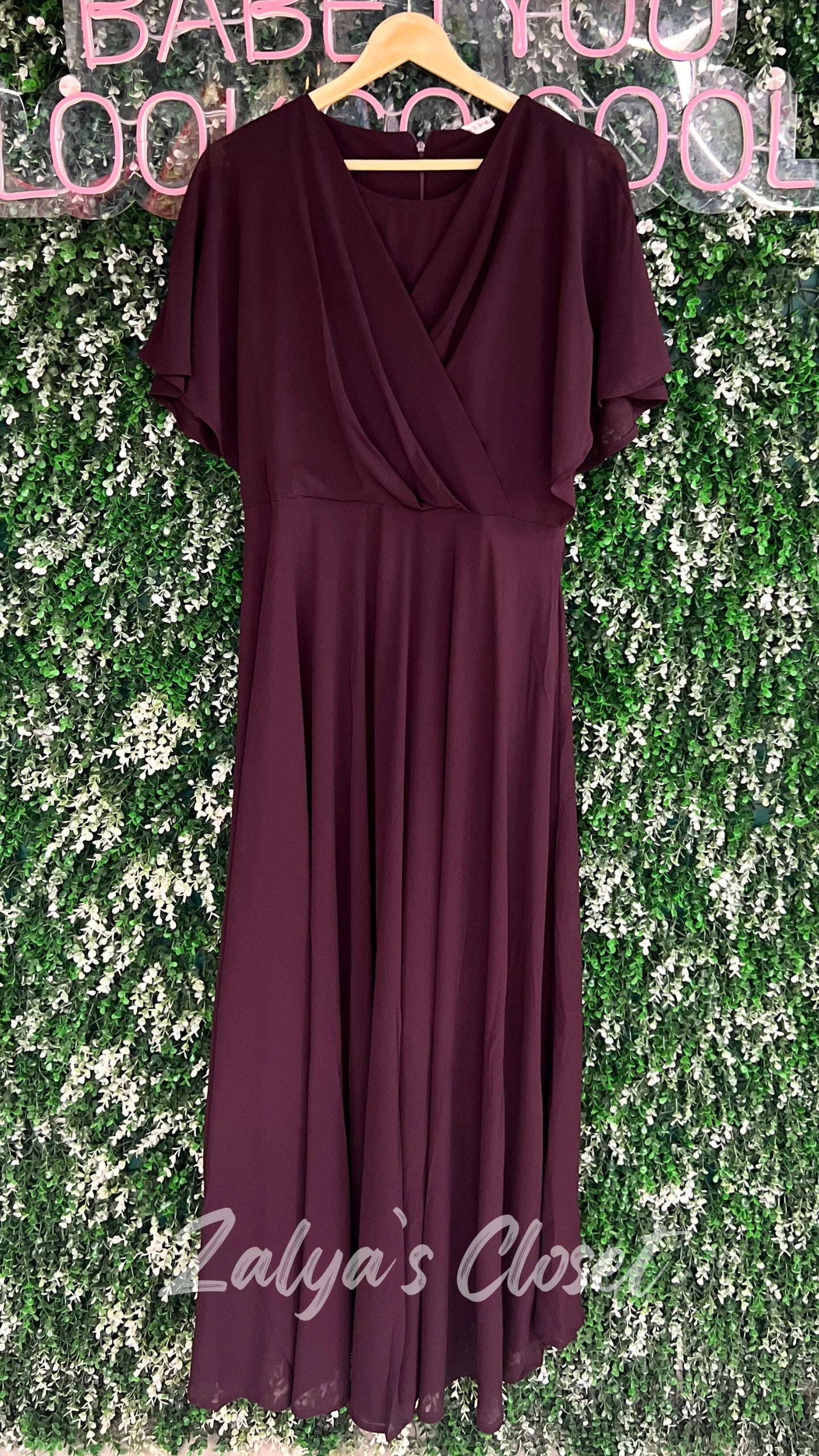 Flutter Sleeves Long Gown