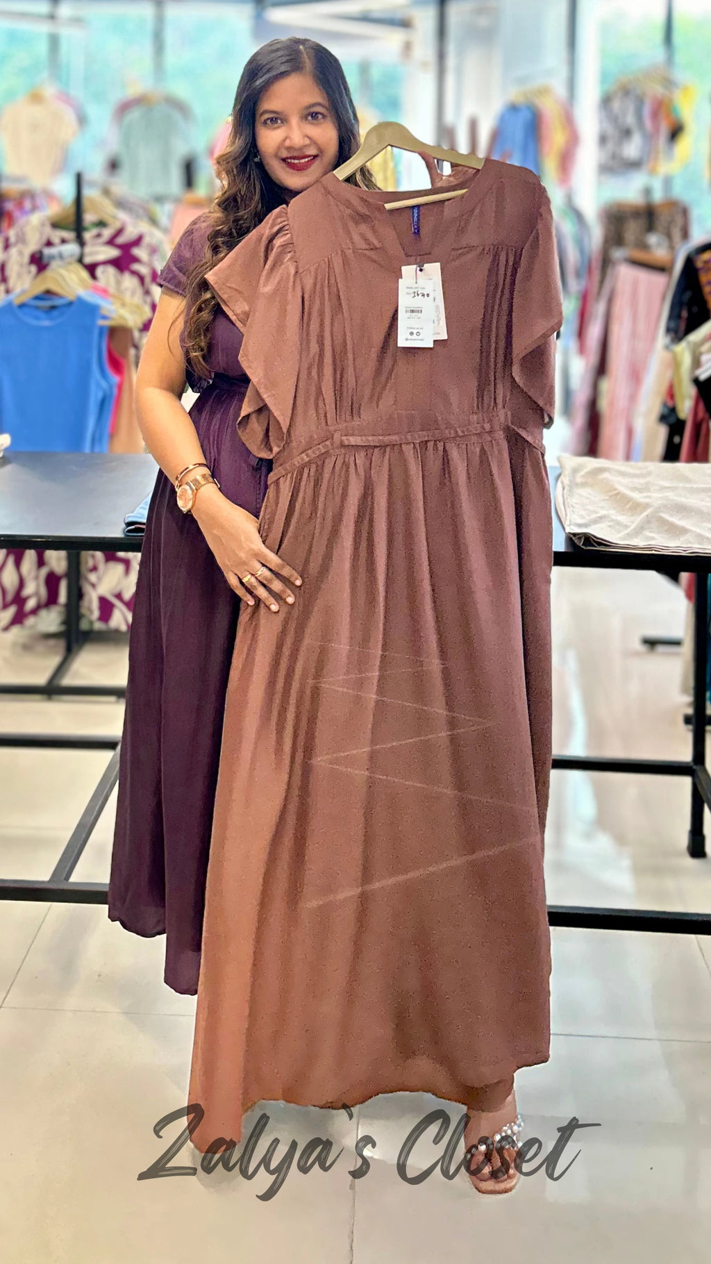 Flutter Sleeves Maxi dress