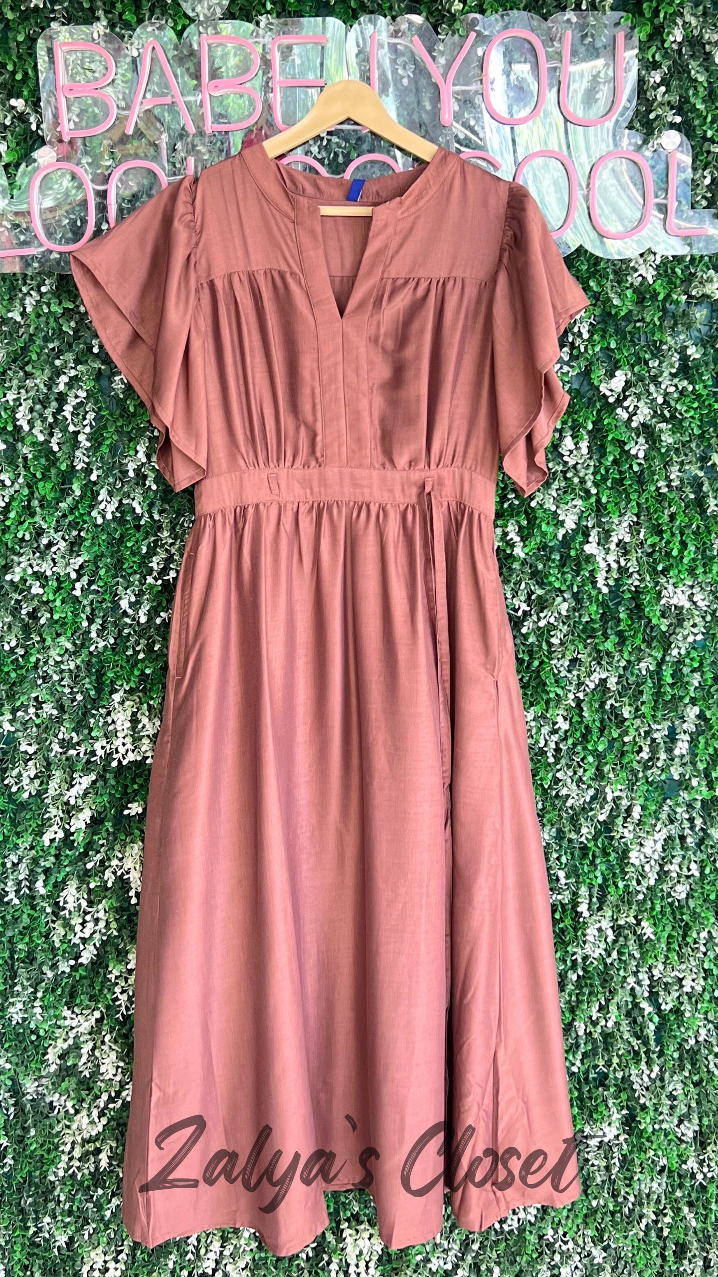 Flutter Sleeves Maxi dress