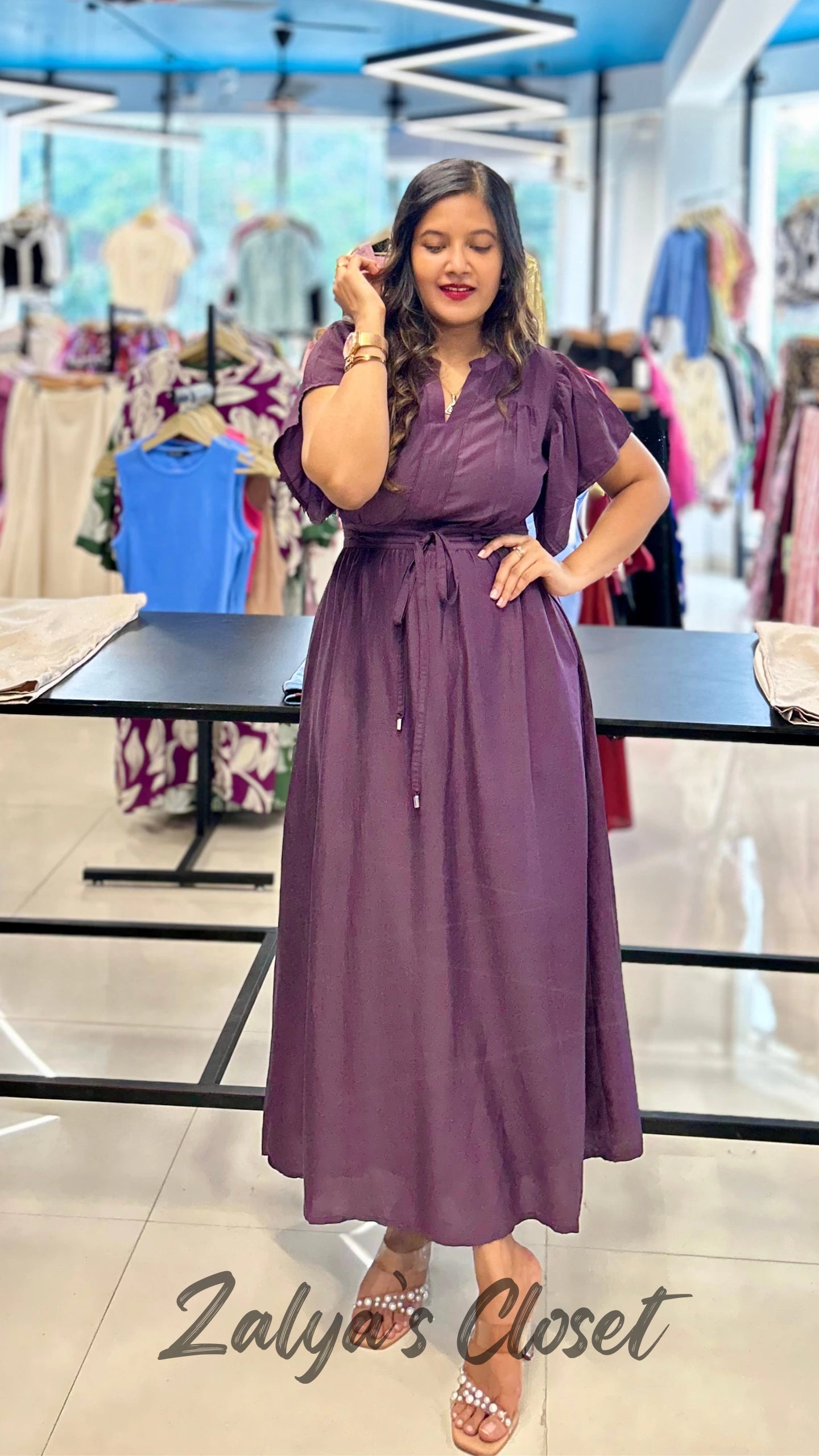 Flutter Sleeves Maxi dress