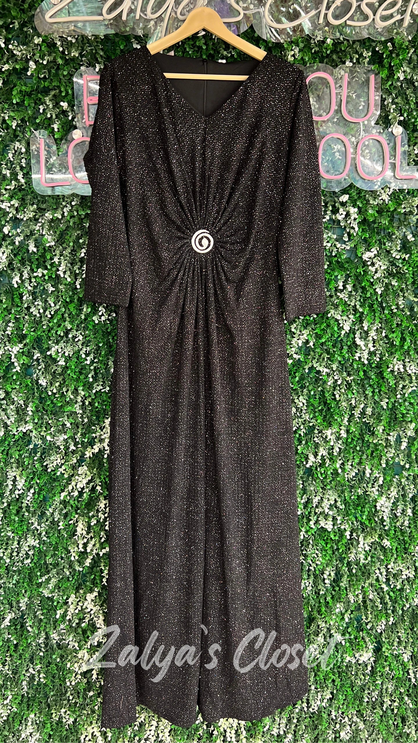 Full Length Gown with Designer stone work in Centre