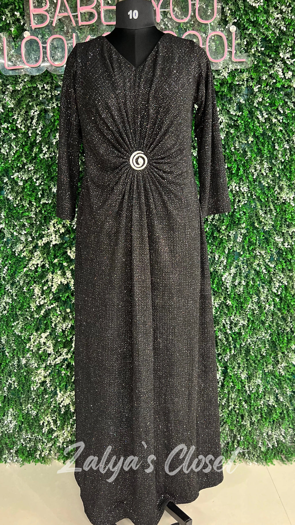 Full Length Gown with Designer stone work in Centre