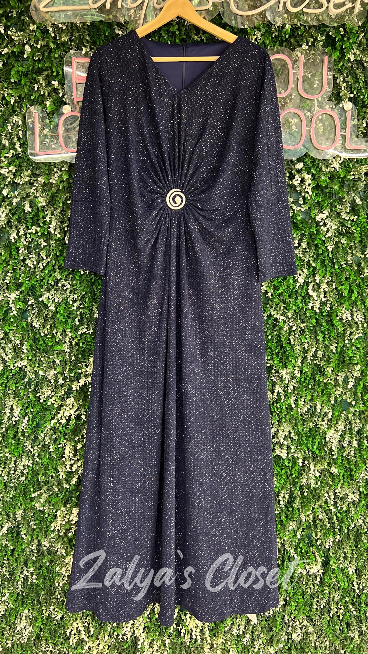 Full Length Gown with Designer stone work in Centre