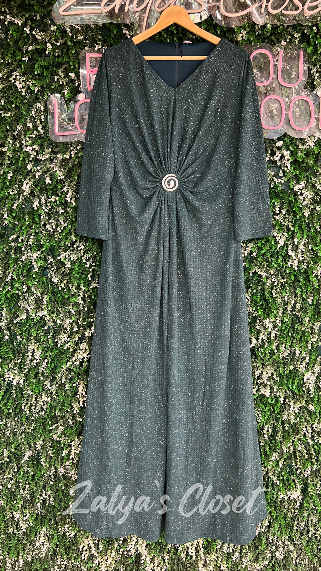 Full Length Gown with Designer stone work in Centre