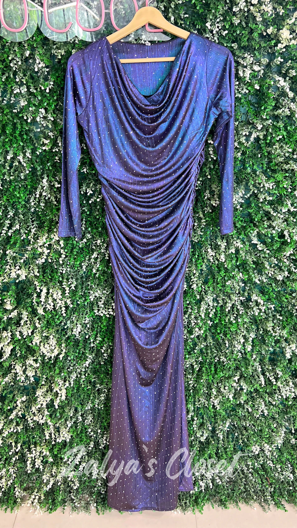 Full Length Stone Work Party Wear Gown