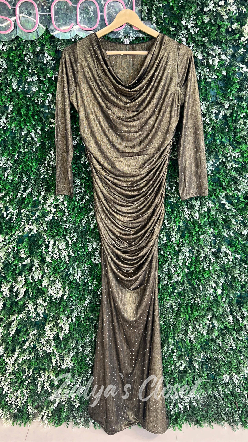 Full Length Stone Work Party Wear Gown