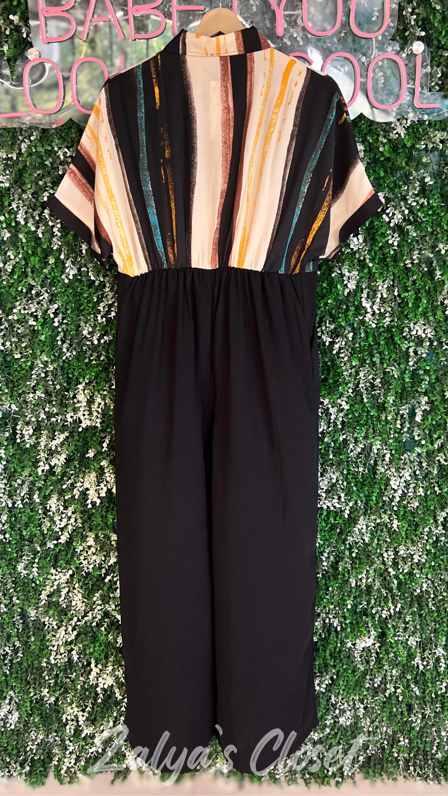Half Printed Jumpsuit