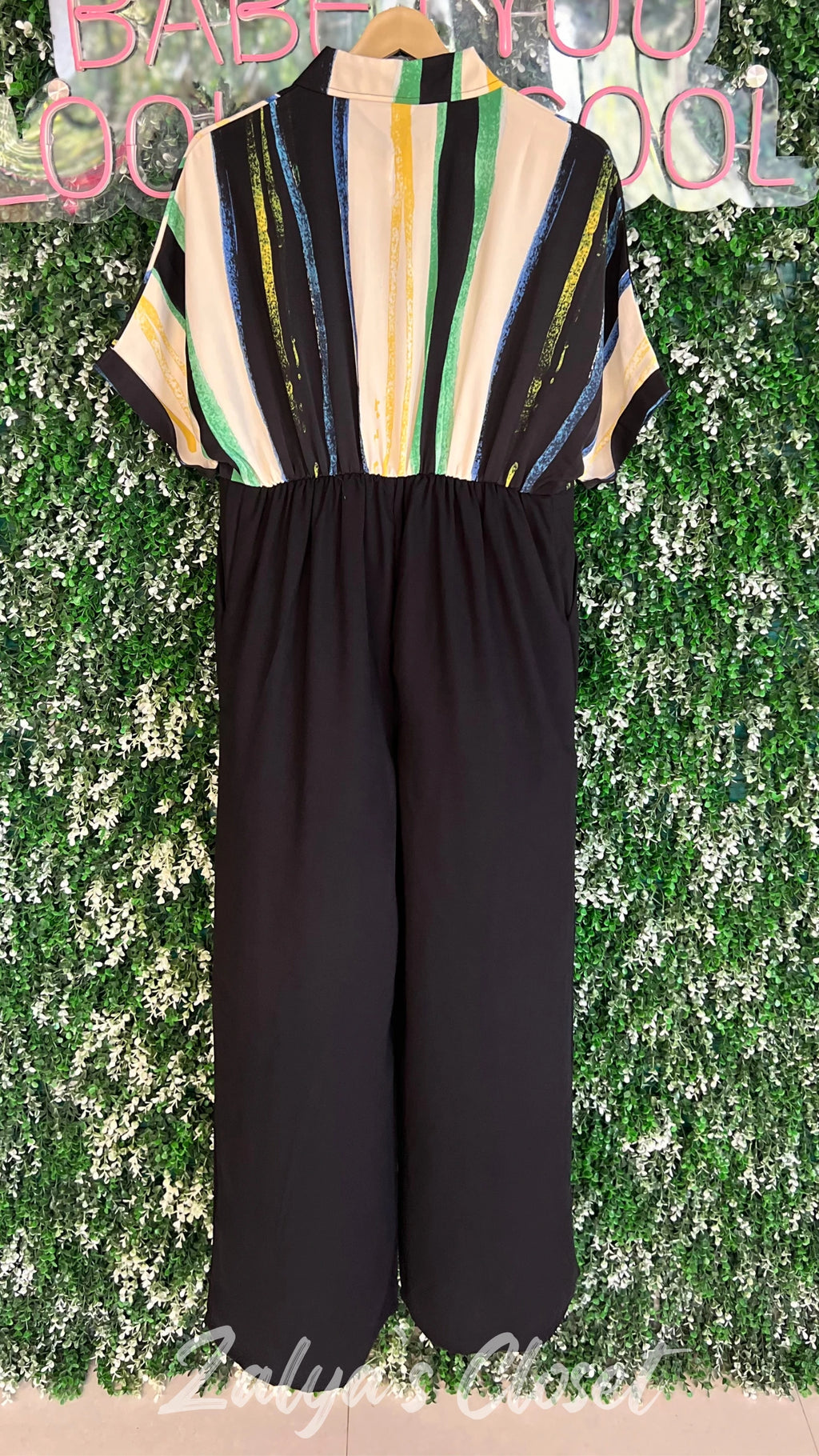 Half Printed Jumpsuit