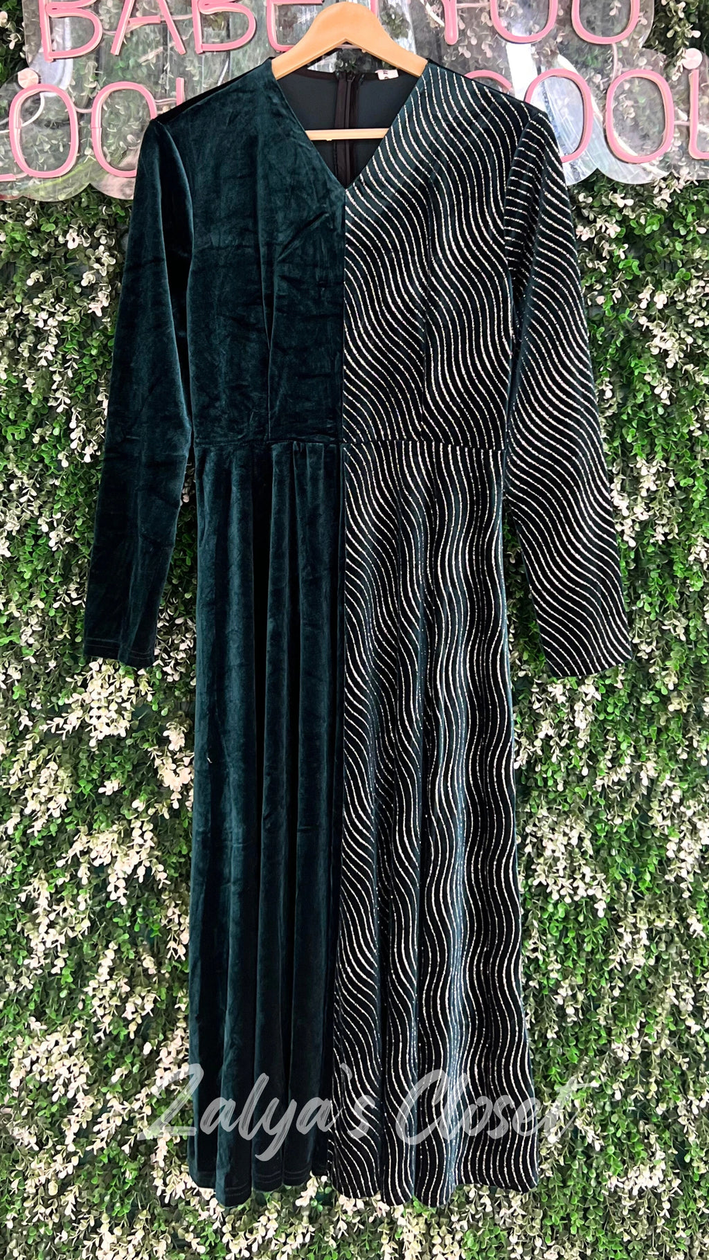 Half Shimmer Imported Party Wear Dress