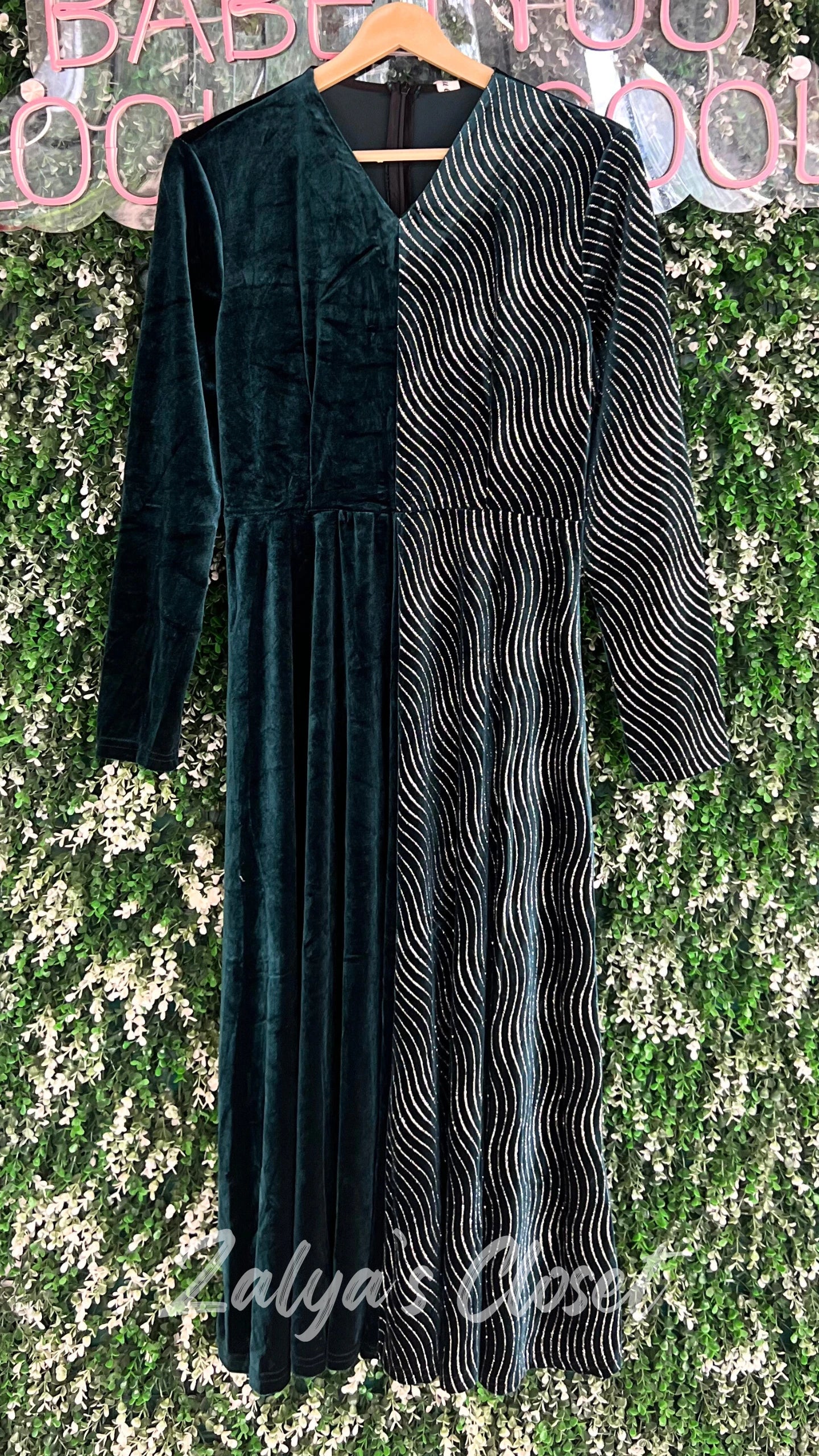 Half Shimmer Imported Party Wear Dress