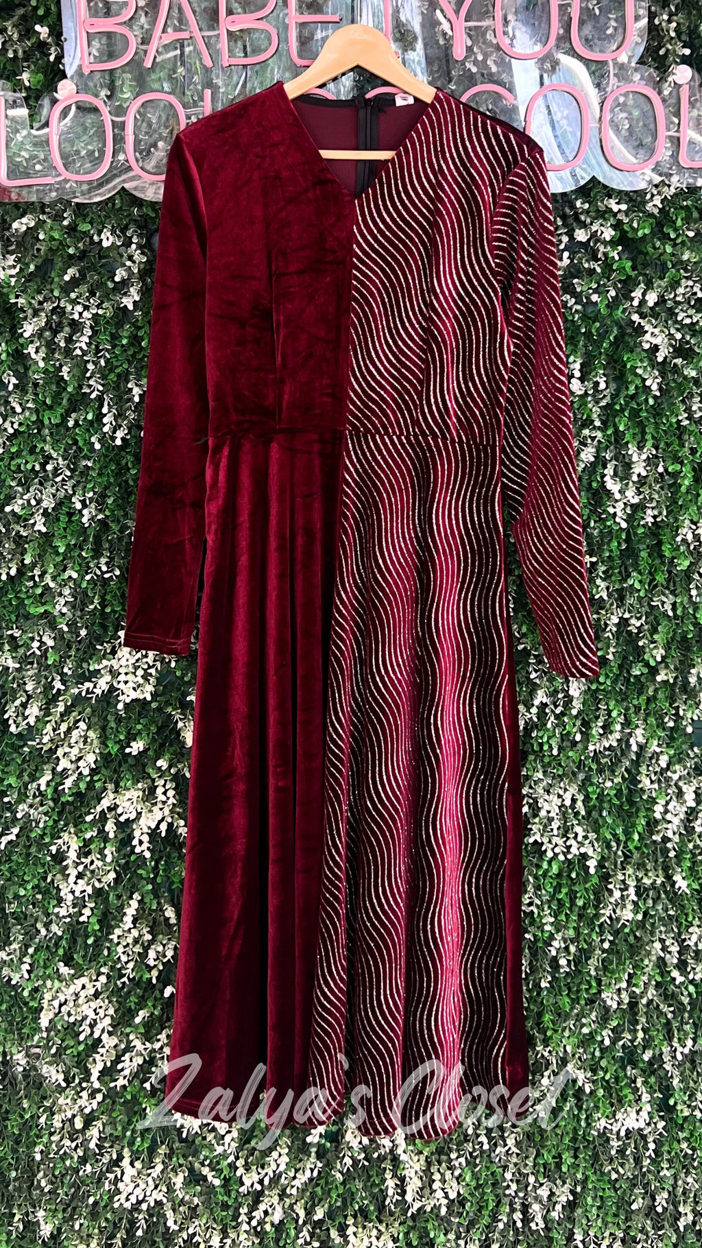 Half Shimmer Imported Party Wear Dress