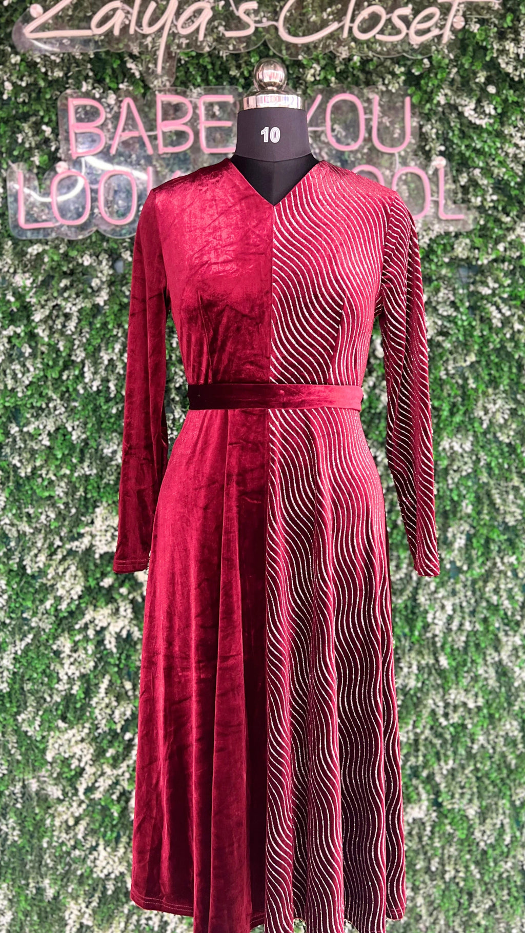 Half Shimmer Imported Party Wear Dress