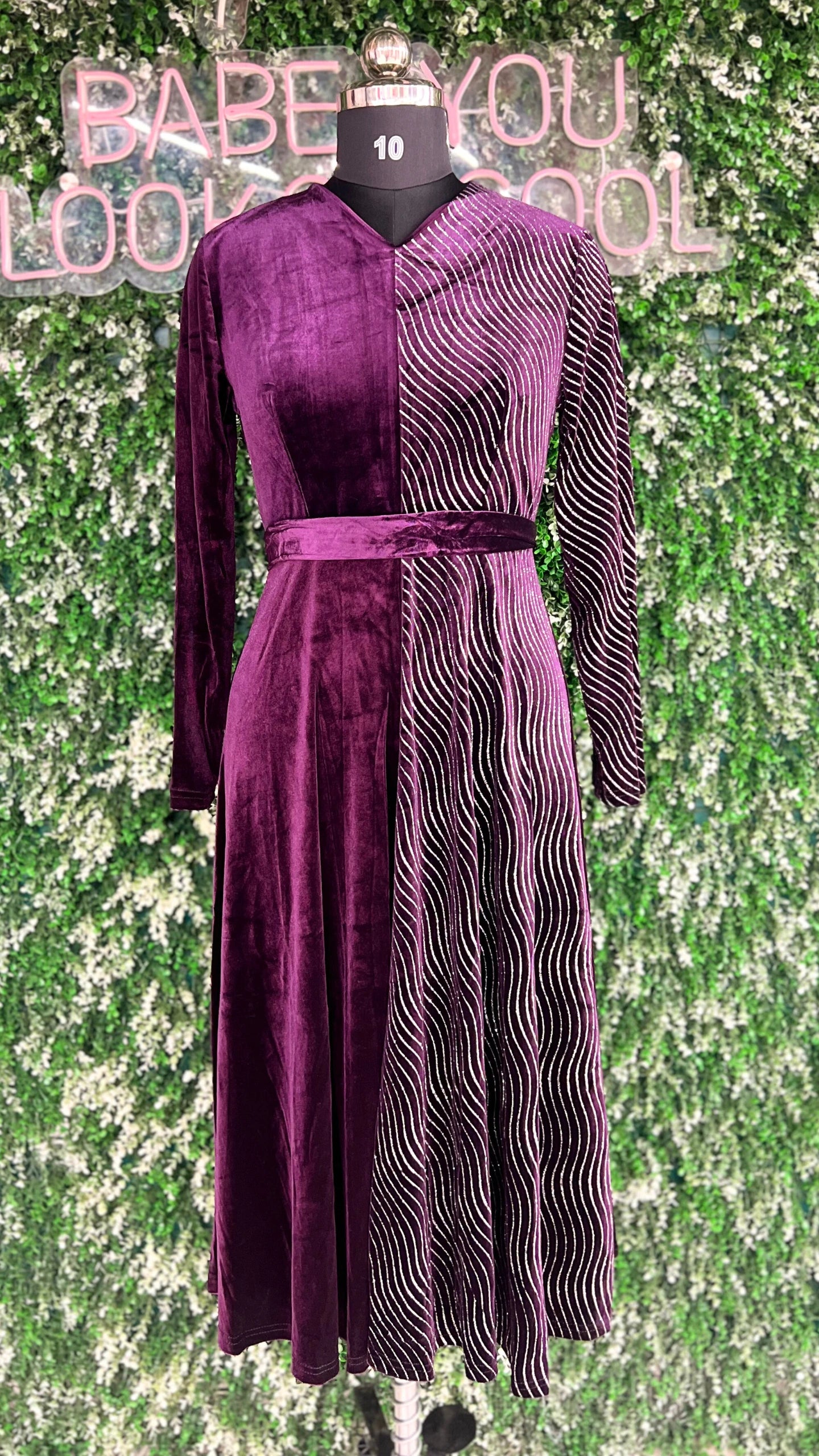 Half Shimmer Imported Party Wear Dress