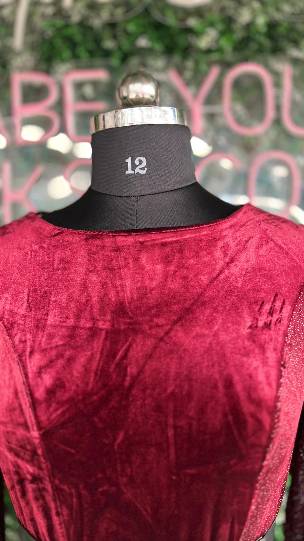 Half Shimmer Velvet Imported Party Wear Dress With Belt