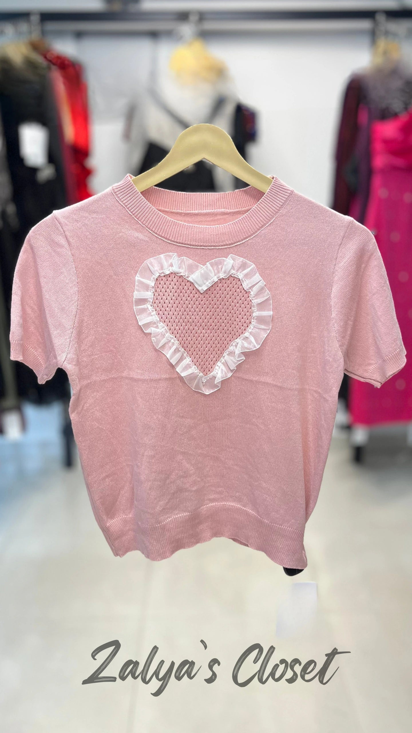 Heart Design Crop Top